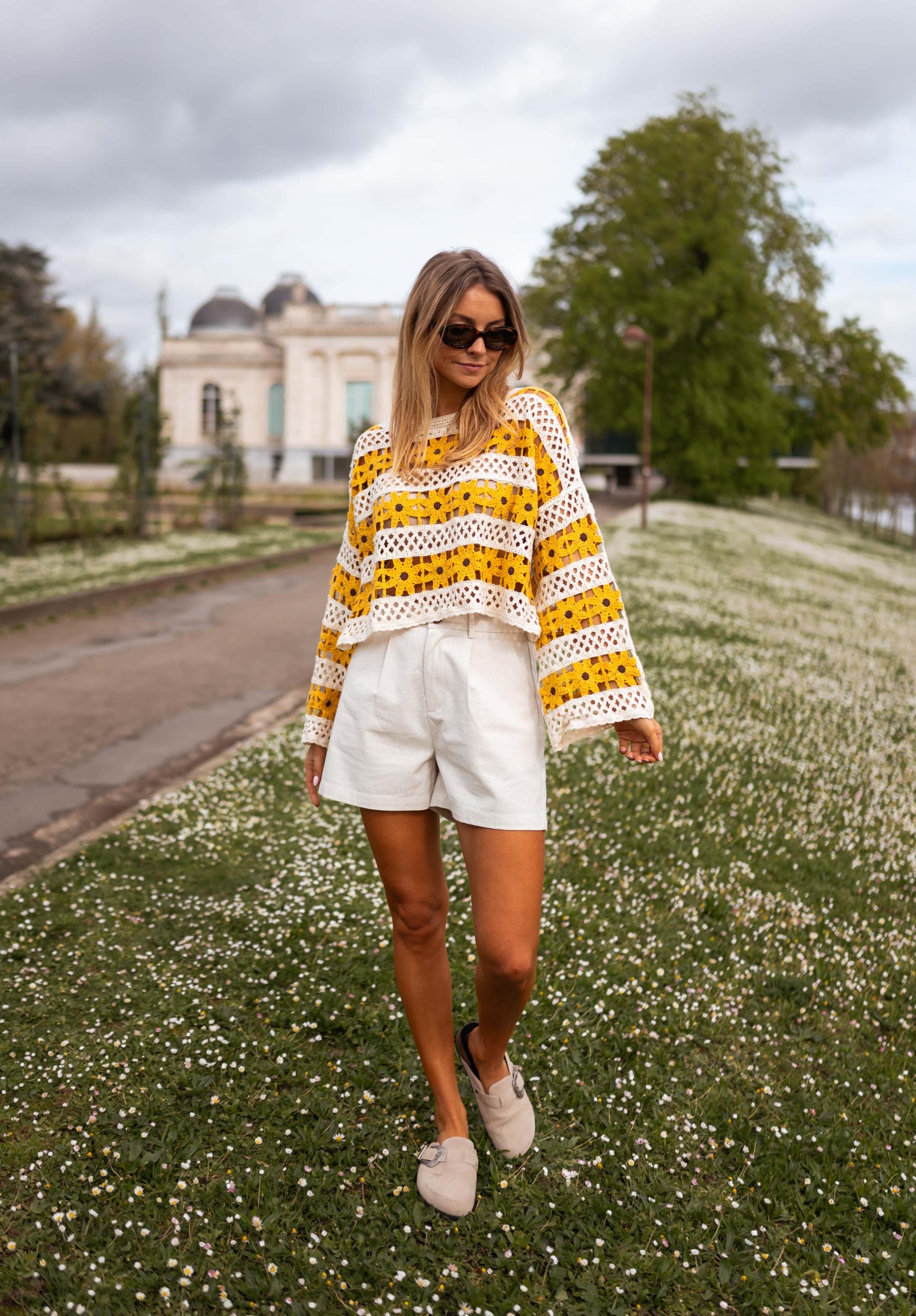 White pleated skirt