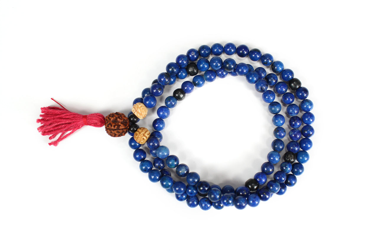 Lapis Lazuli and Rudraksha Full Mala、mySite、topwebapps