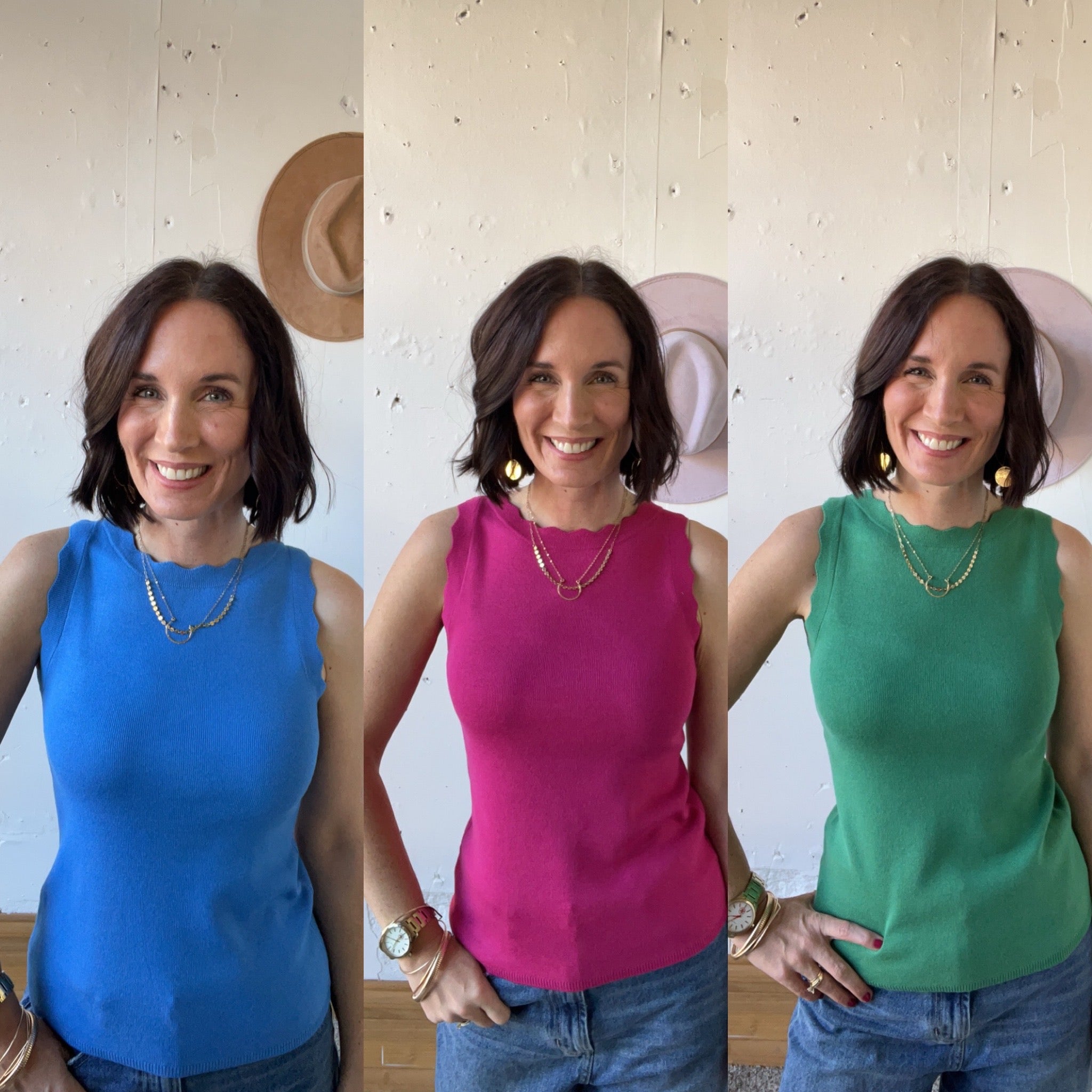 Monica's Scalloped Tank、mySite、garagedoors4me