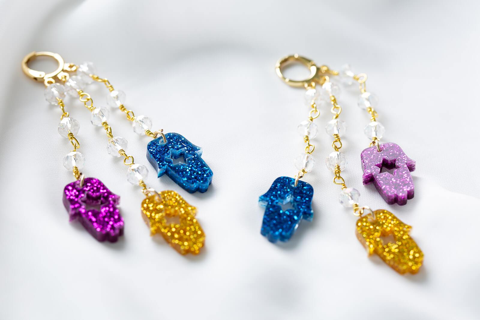 Yardena Hamsa Dangle Trio Earrings、mySite、topwebapps