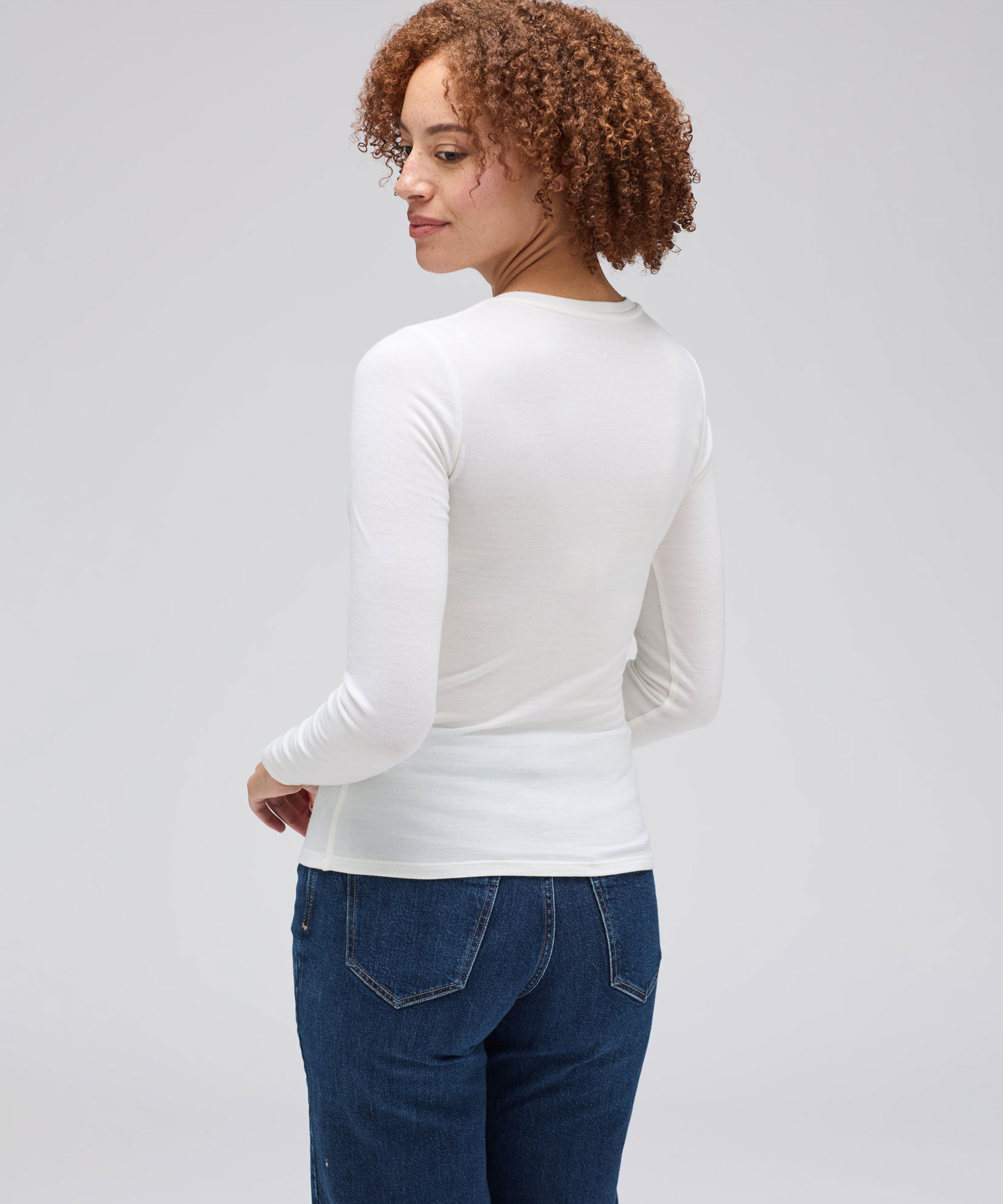 Women's Slim Merino Long Sleeve V-Neck、mySite、noshort
