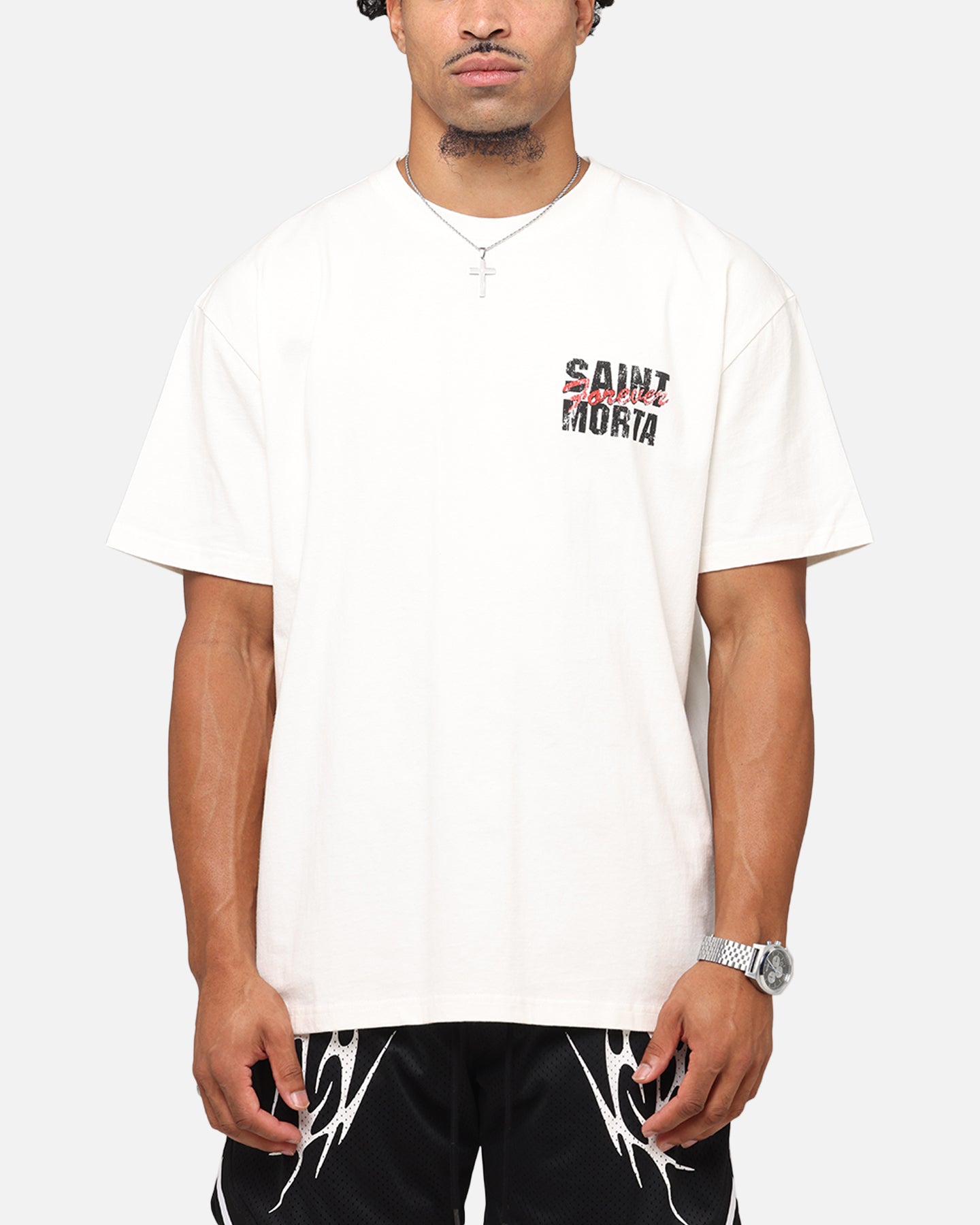 Saint Morta Forever Boxy T-Shirt Off White、mySite、zt4zffjzw