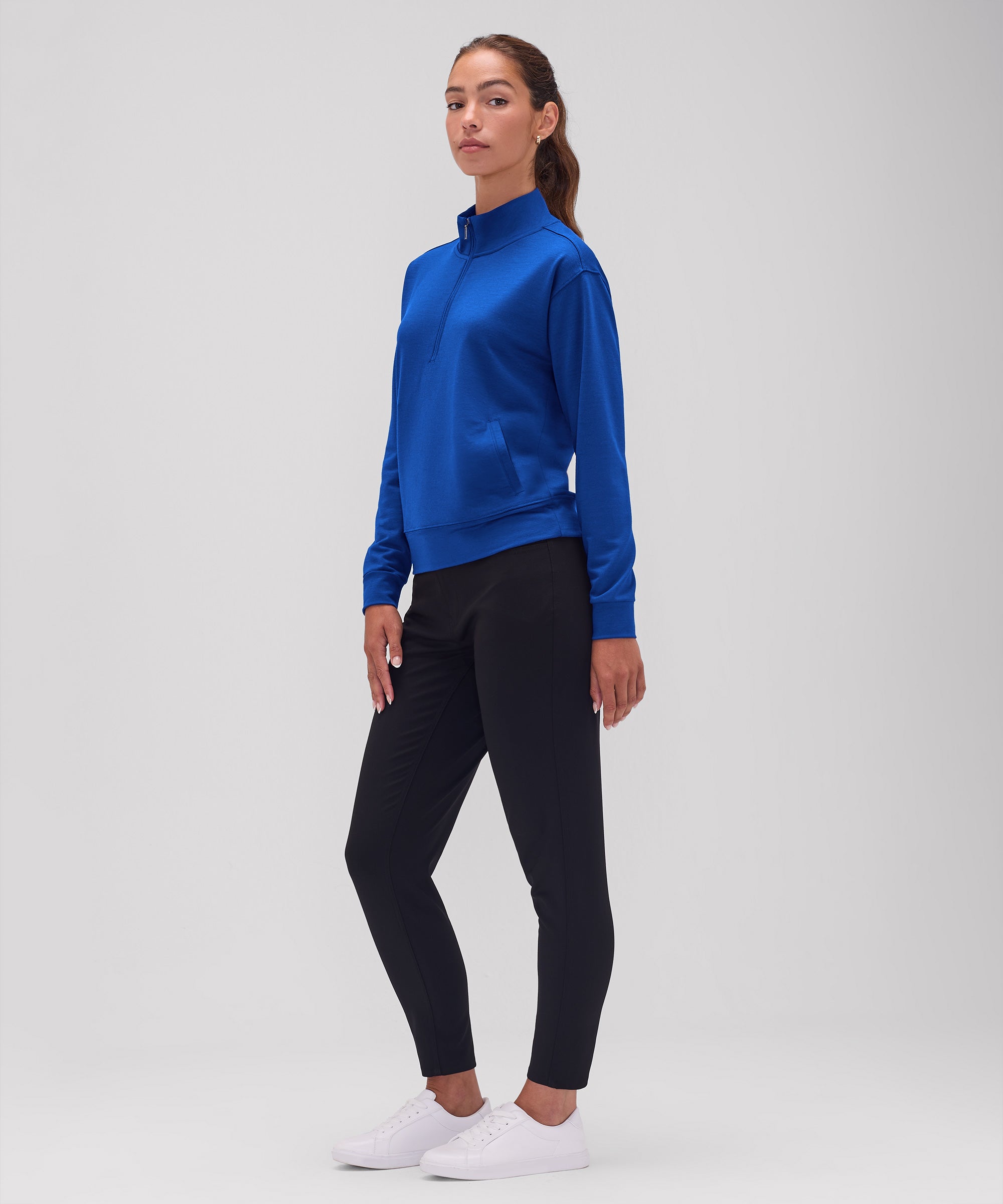 Women's Merino Transit Quarter Zip、mySite、noshort