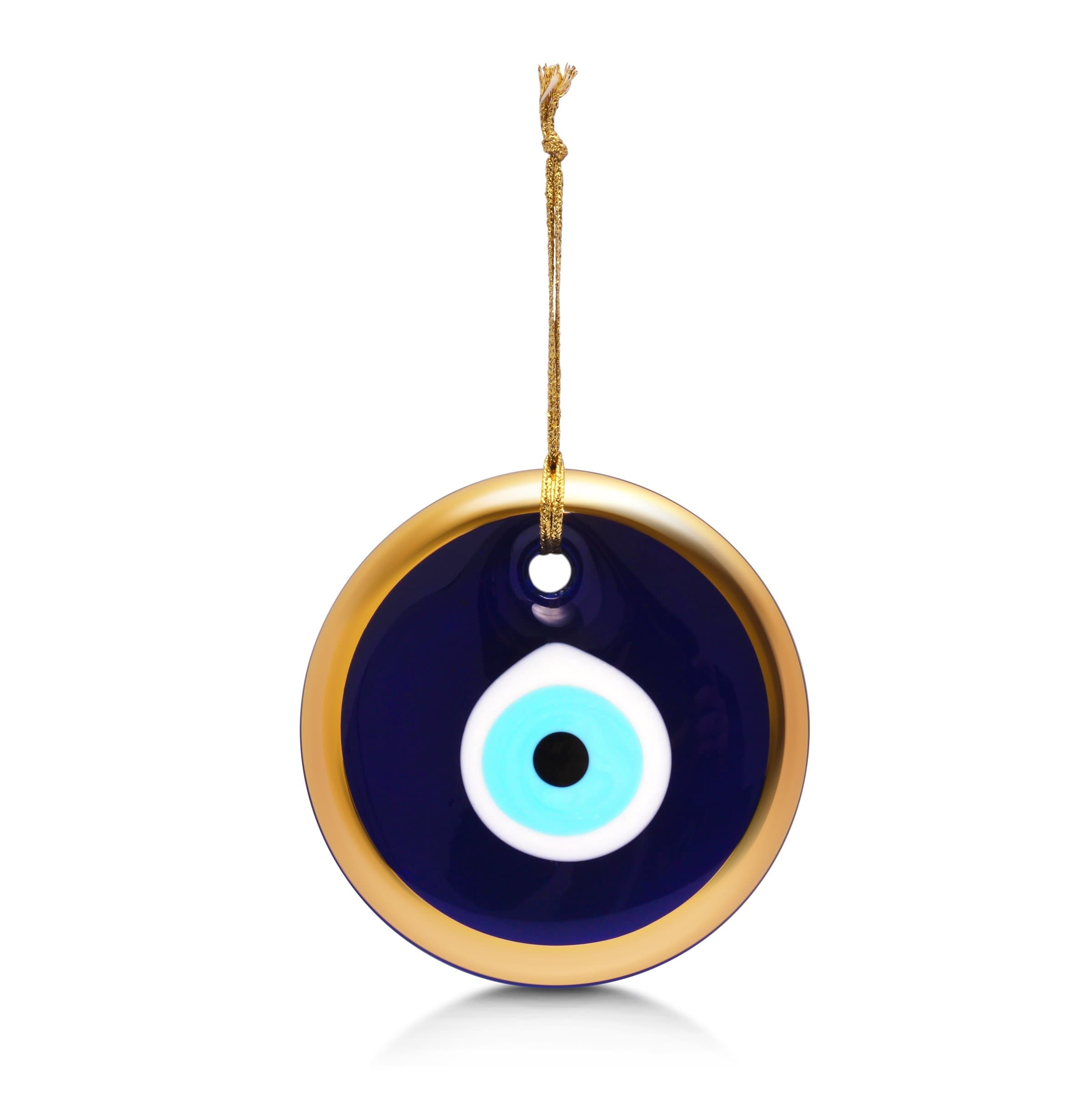 Evil Eye Glass Wall Hanging - Silver, Gold or Blue Border、mySite、topwebapps