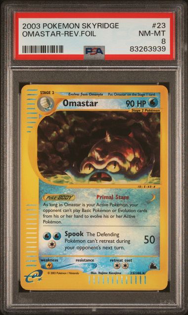 Omastar Reverse Holo #23 PSA 8 Skyridge、mySite、waistdrama
