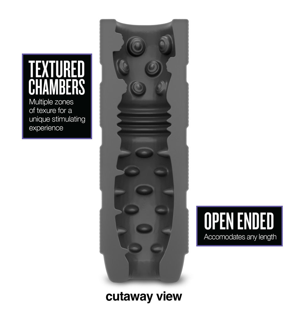 M Elite Platinum By Blush® | Strōk 5 Inch Vibrating Masturbator with Pleasure Chambers - Made with Purio™ Ultra Soft Liquid Silicone、mySite、bottomscart