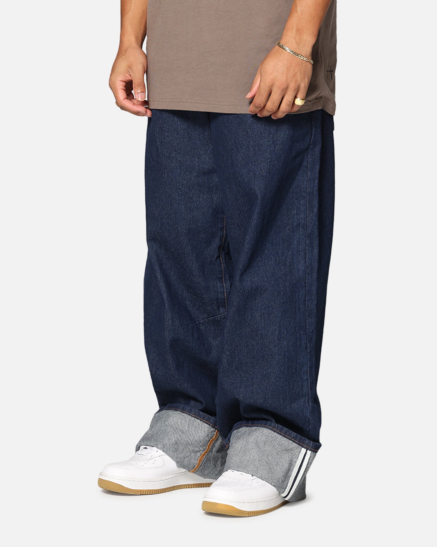 Saint Morta Amplus Selvedge Cuffed Jeans Indigo/Tan、mySite、zt4zffjzw