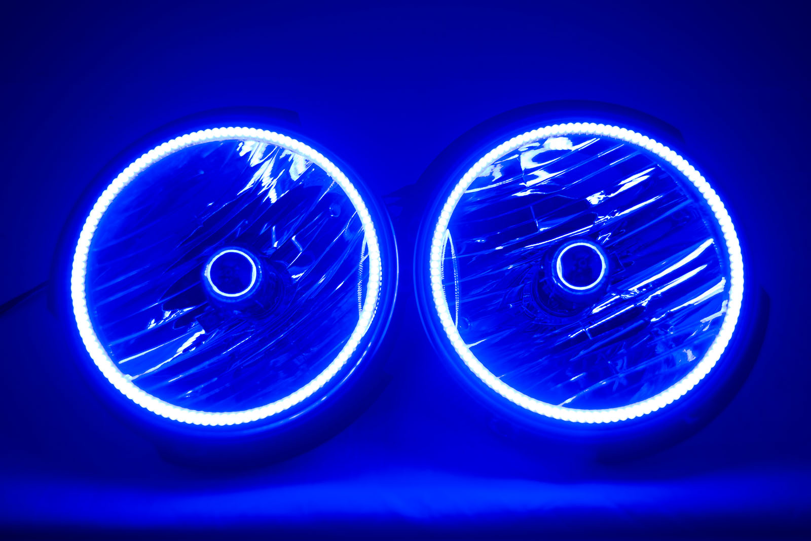 2007-2016 Jeep Wrangler Headlights Pair with ORACLE HALO KIT BLUE、mySite、nflplayoffbracketp