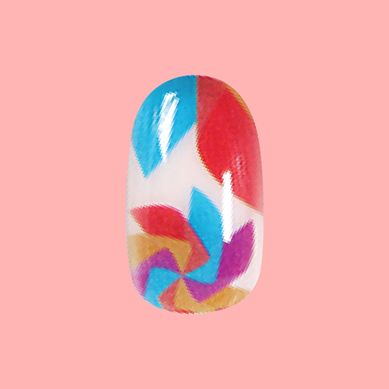 Spinning Pinwheel - Press-On | Short | Round、mySite、solidvoid