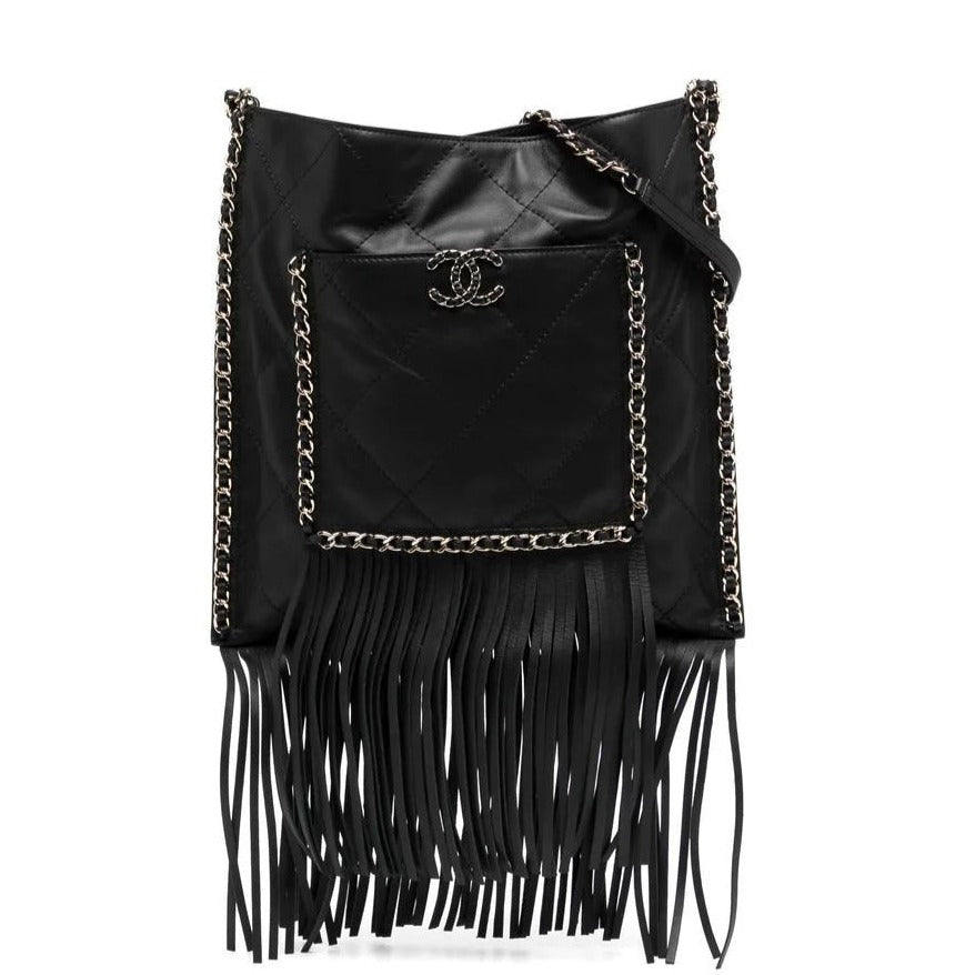 Black Leather Fringe Shopping Bag、mySite、garminoutage.com