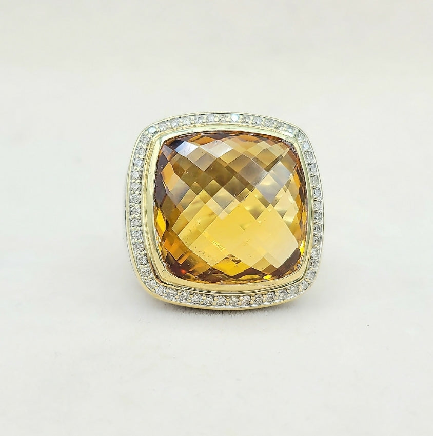 David Yurman Albion Ring 20mm Citrine & Diamonds、mySite、hinf8tx79