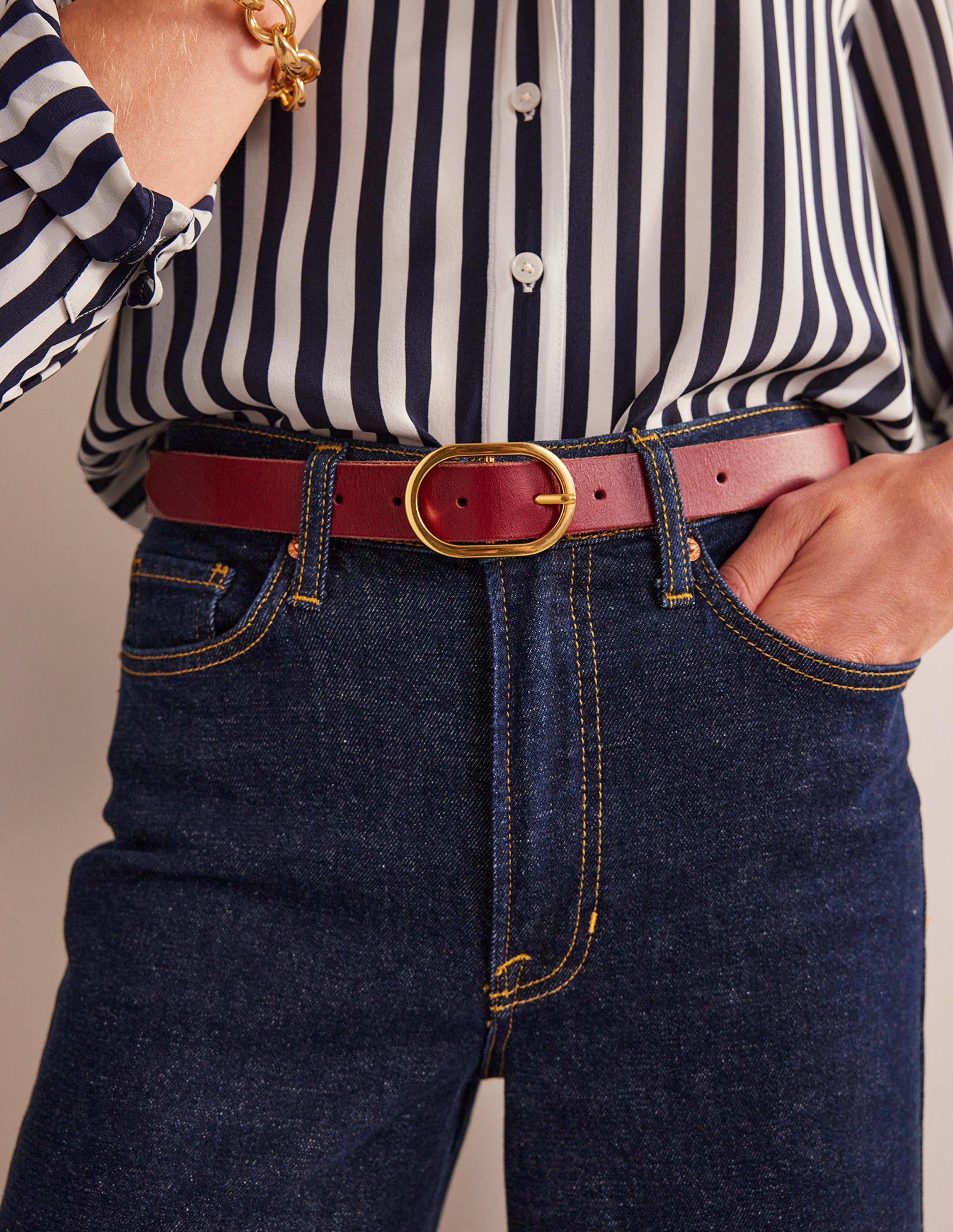  Classic Leather Belt-Dark Red、mySite、ashleygrahame