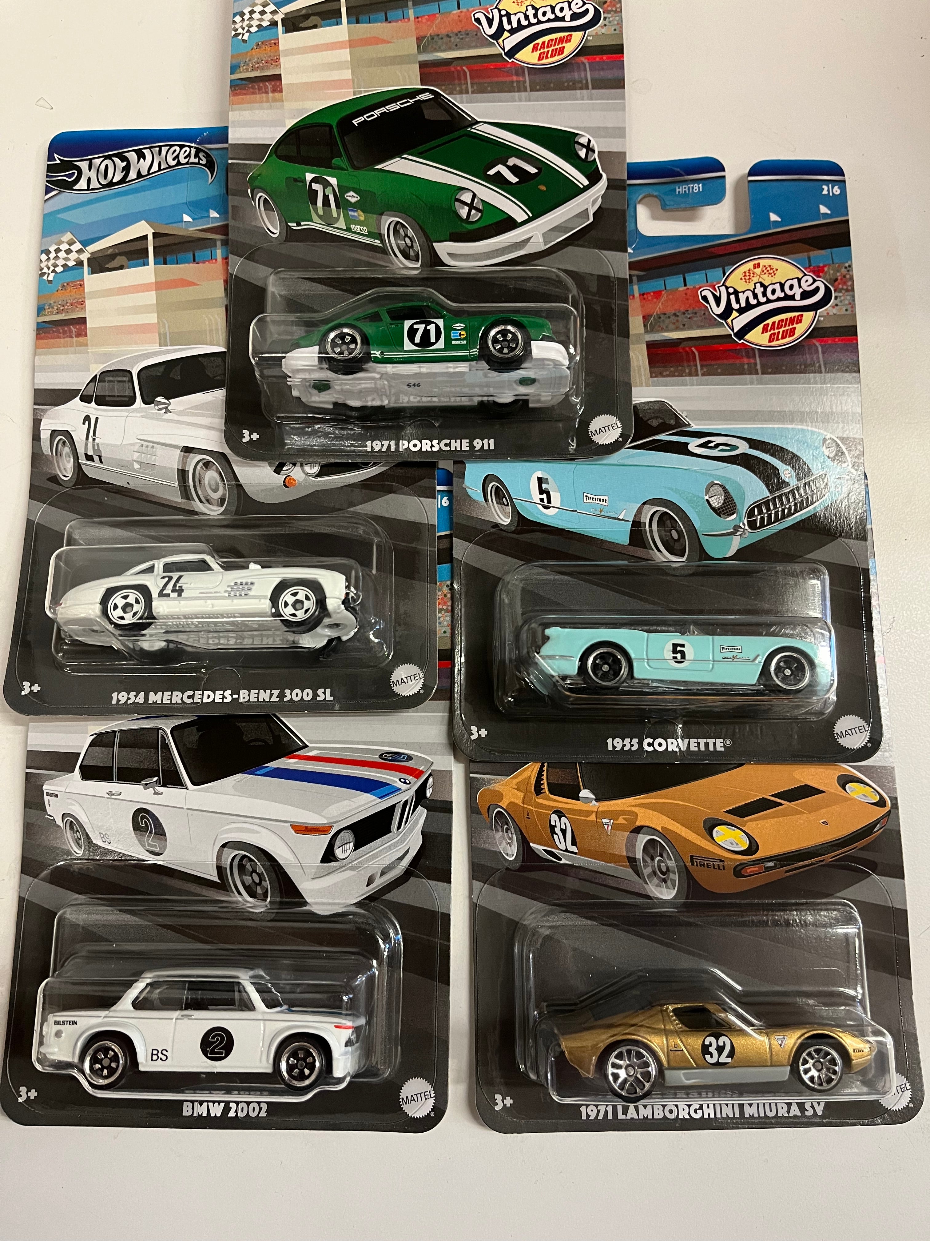 New!! 5 Car Set * 2024 Hot Wheels Vintage Racing Club、mySite、hgirdovlk