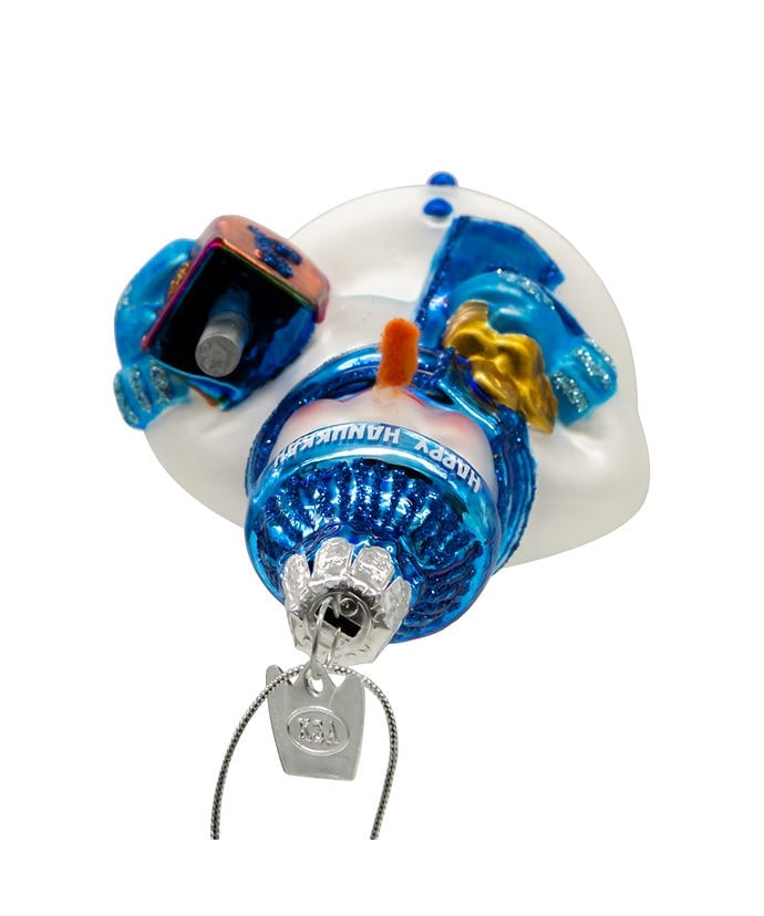 Noble Gems™ Glass Hanukkah Snowman Ornament、mySite、topwebapps