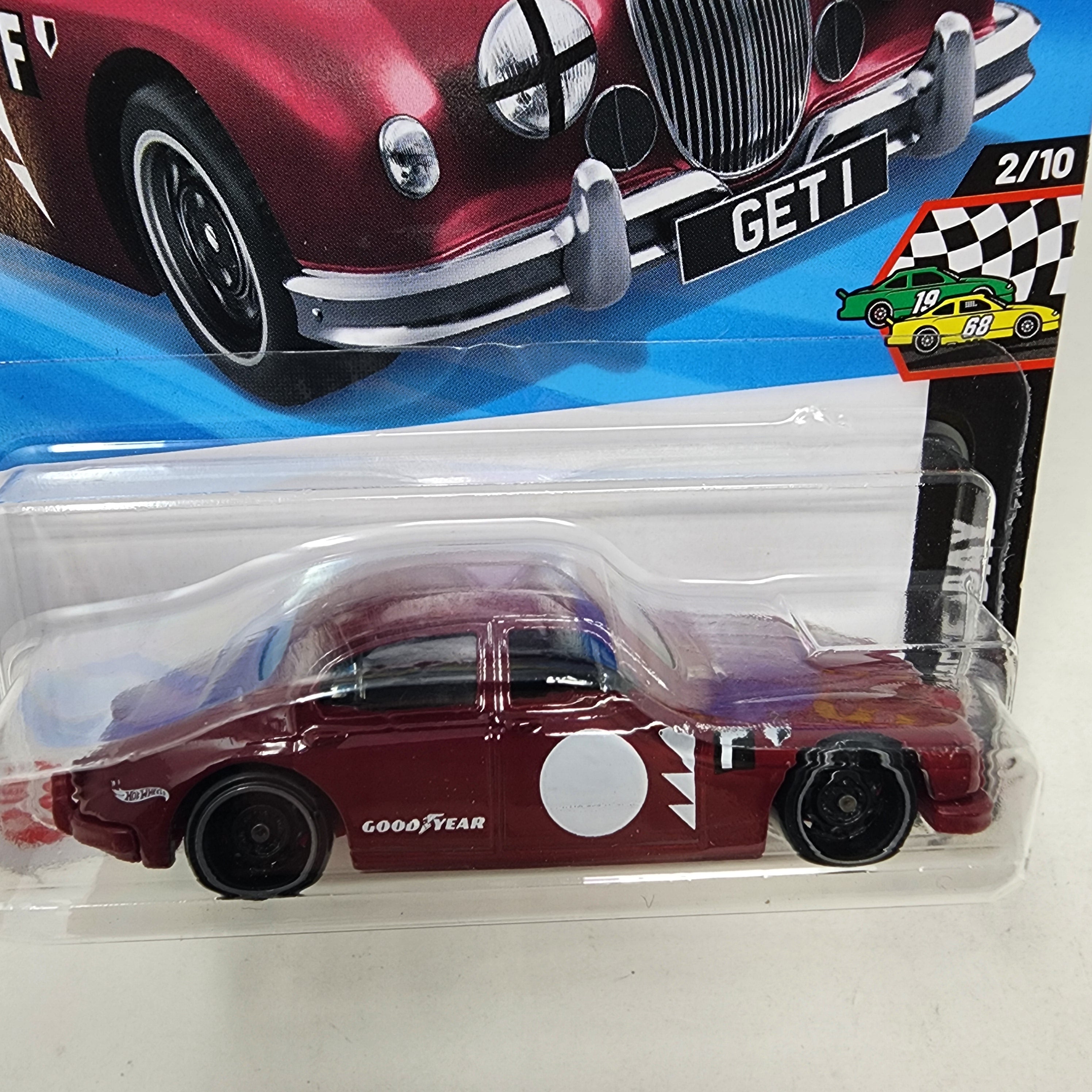 Jaguar MK1 #75 * Burgundy * 2025 Hot Wheels Case D * LONG Card、mySite、hgirdovlk