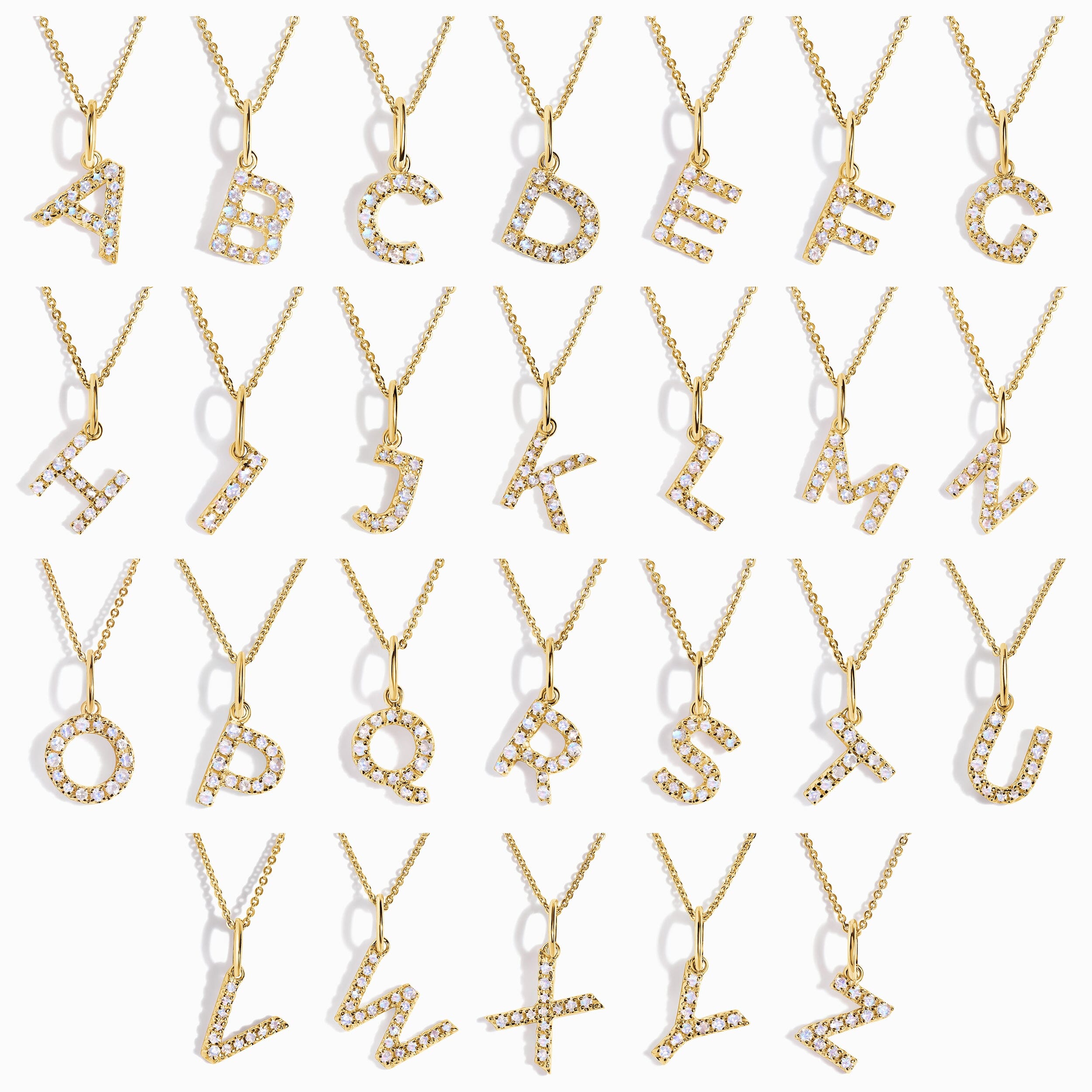 Moonstone Necklace - Alphabet、mySite、hinf8tx79