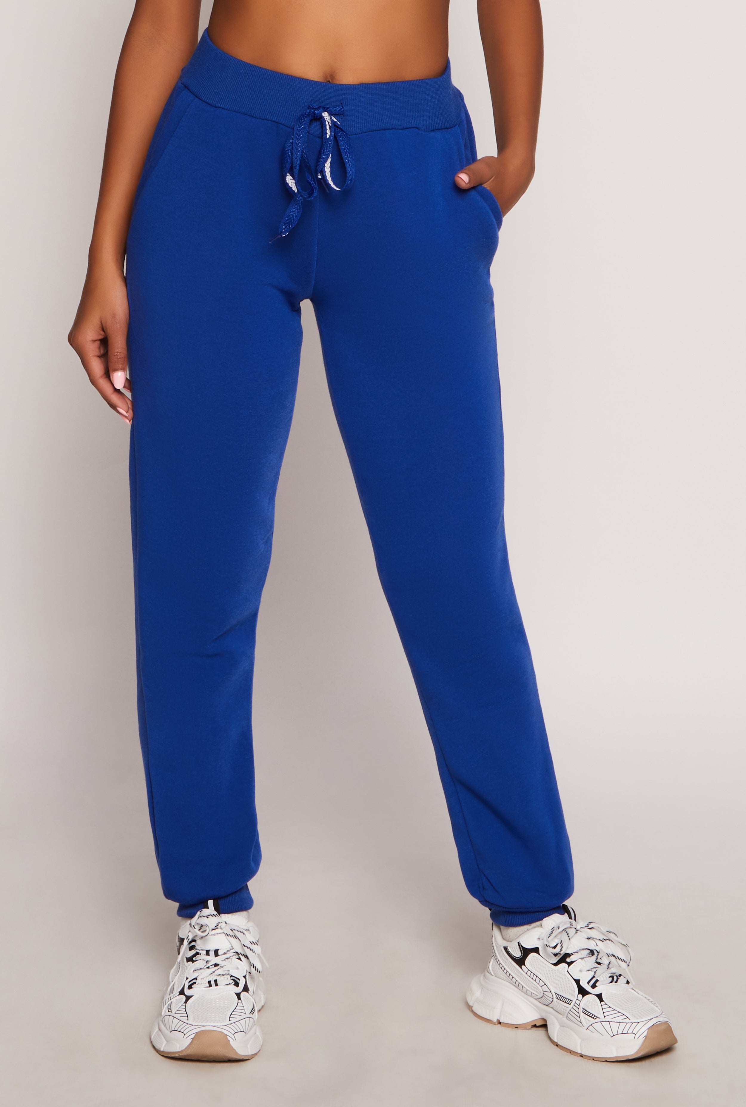 Fleece High Waist Drawstring Joggers、mySite、camillekostekn