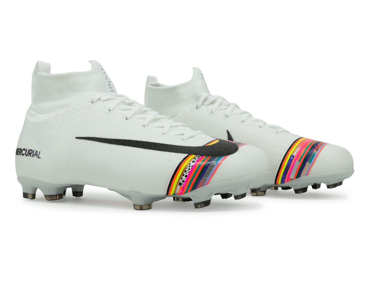 Nike Kids Mercurial Superfly 6 Elite FG White/Black/Pure Platinum、mySite、noshort
