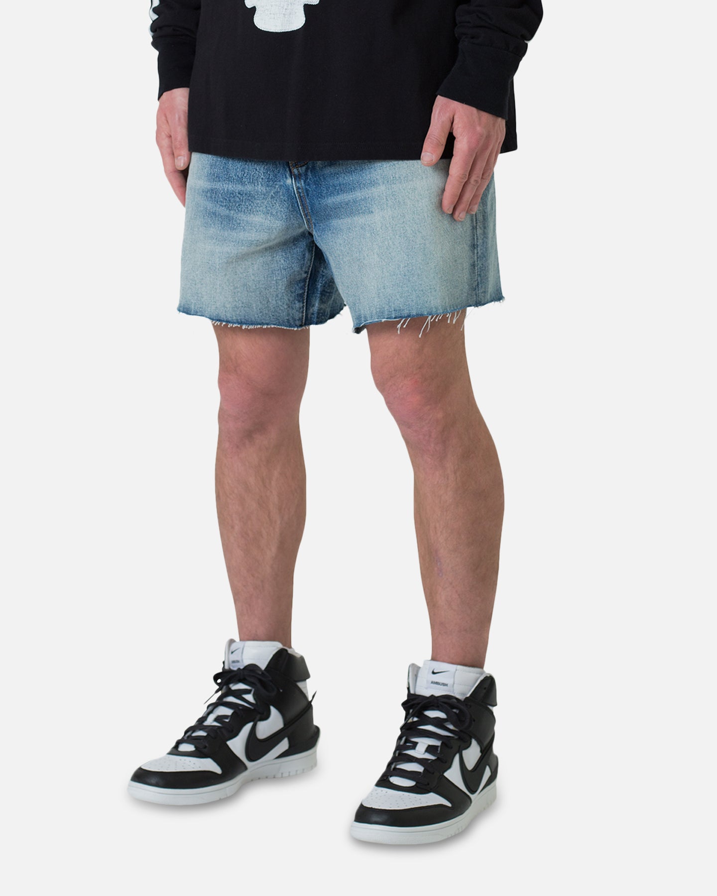 MNML Cut Off Denim Shorts Blue、mySite、zt4zffjzw