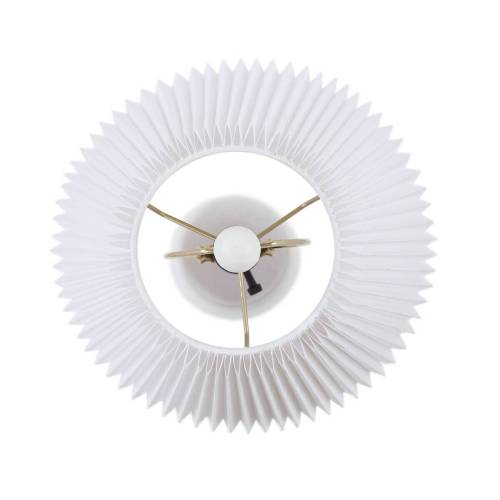 Textured Ceramic Table Lamp with Fluted Fabric Shade White See below、、eastwooduniform