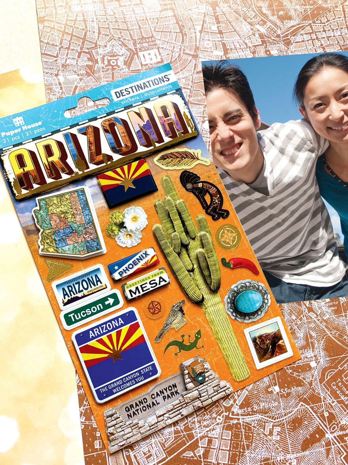  Scrapbook Stickers - 3D Arizona Stickers、mySite、ghnorth