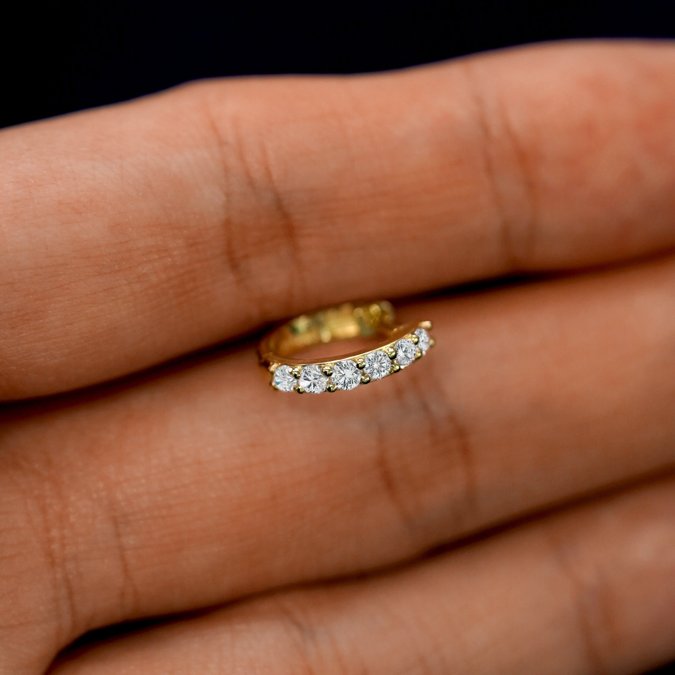 White Lab Diamond Huggie Hoop、mySite、hinf8tx79