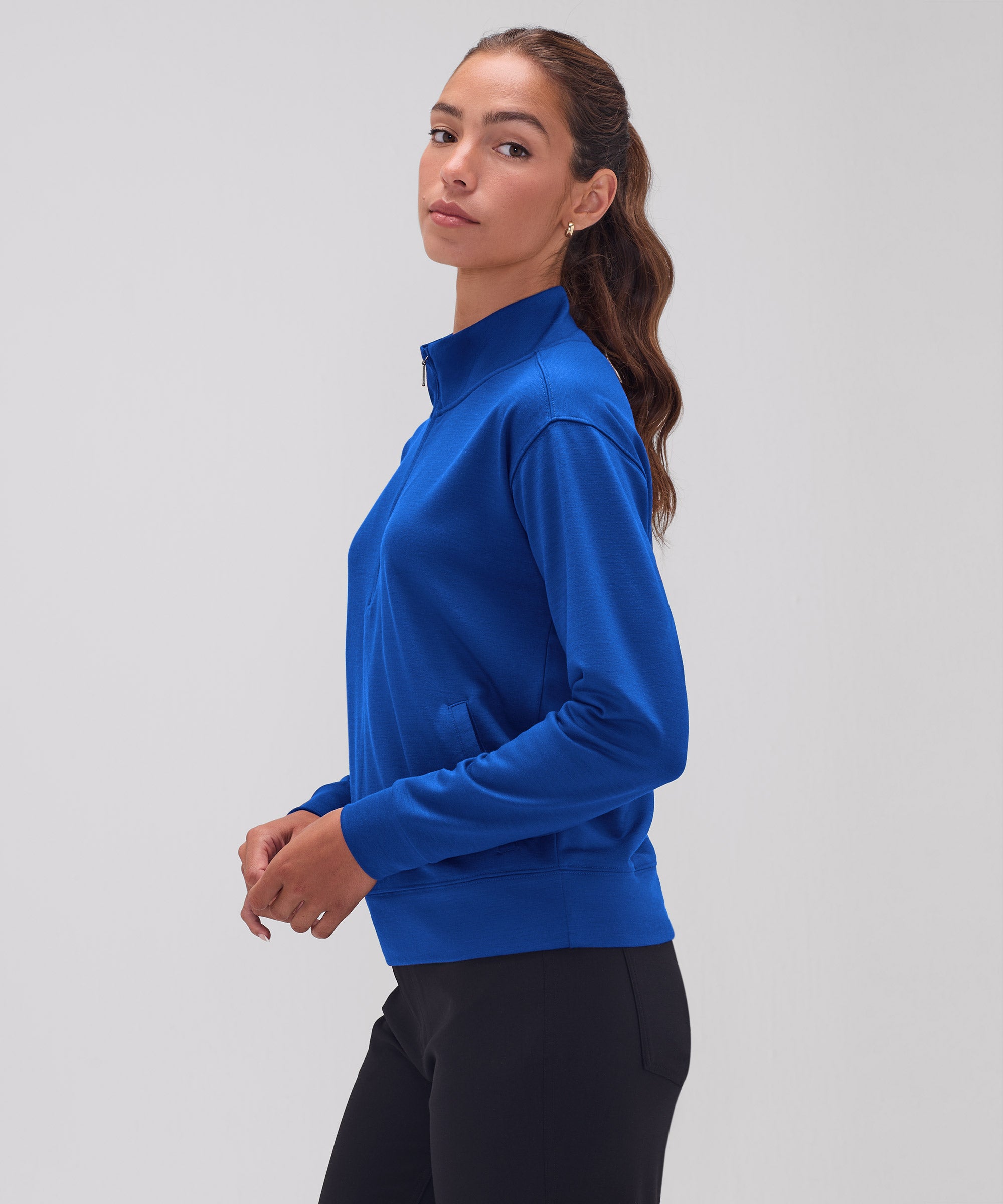 Women's Merino Transit Quarter Zip、mySite、noshort