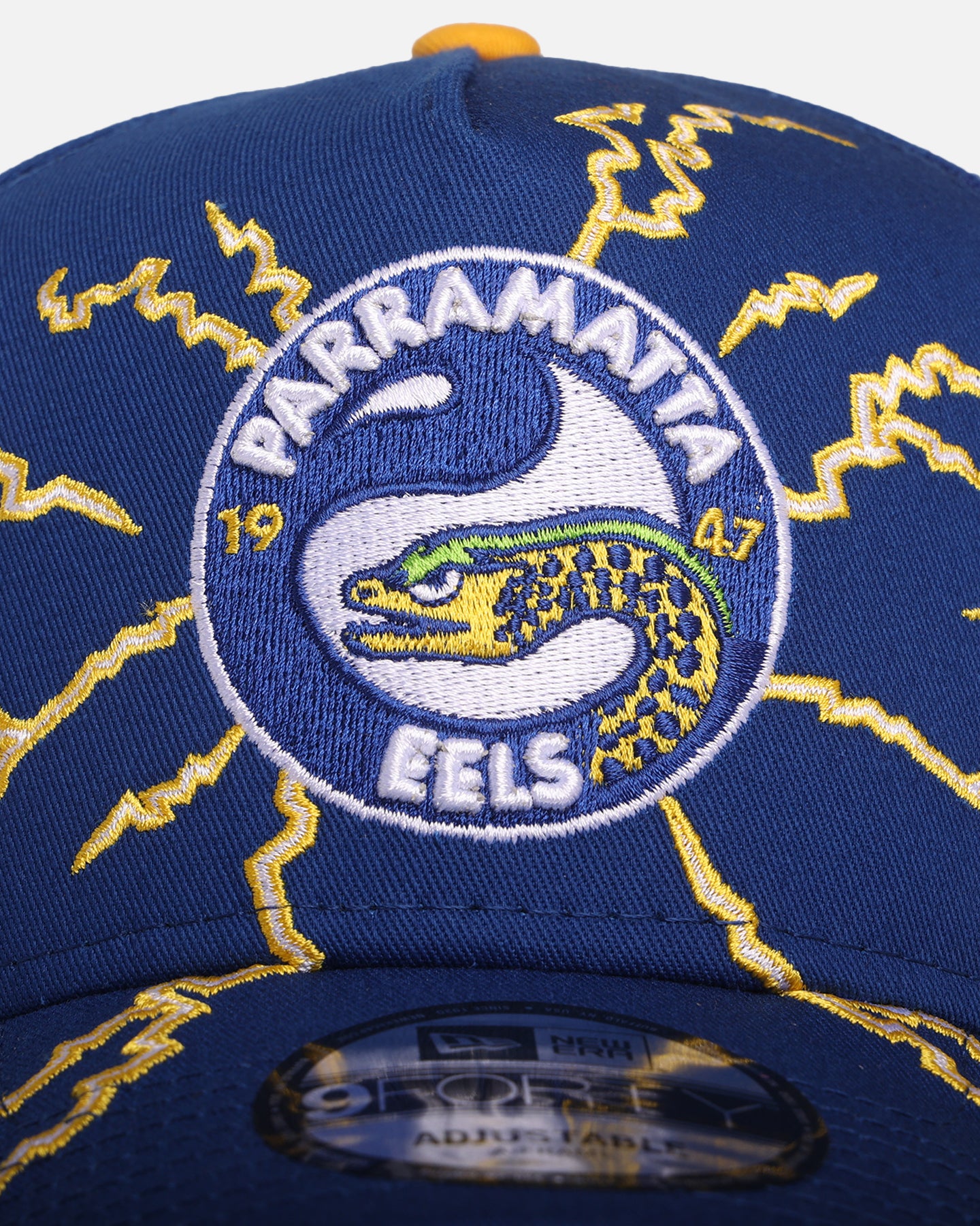 New Era Parramatta Eels 'NRL Electric' 9FORTY A-Frame Snapback Official Team Colour、mySite、zt4zffjzw