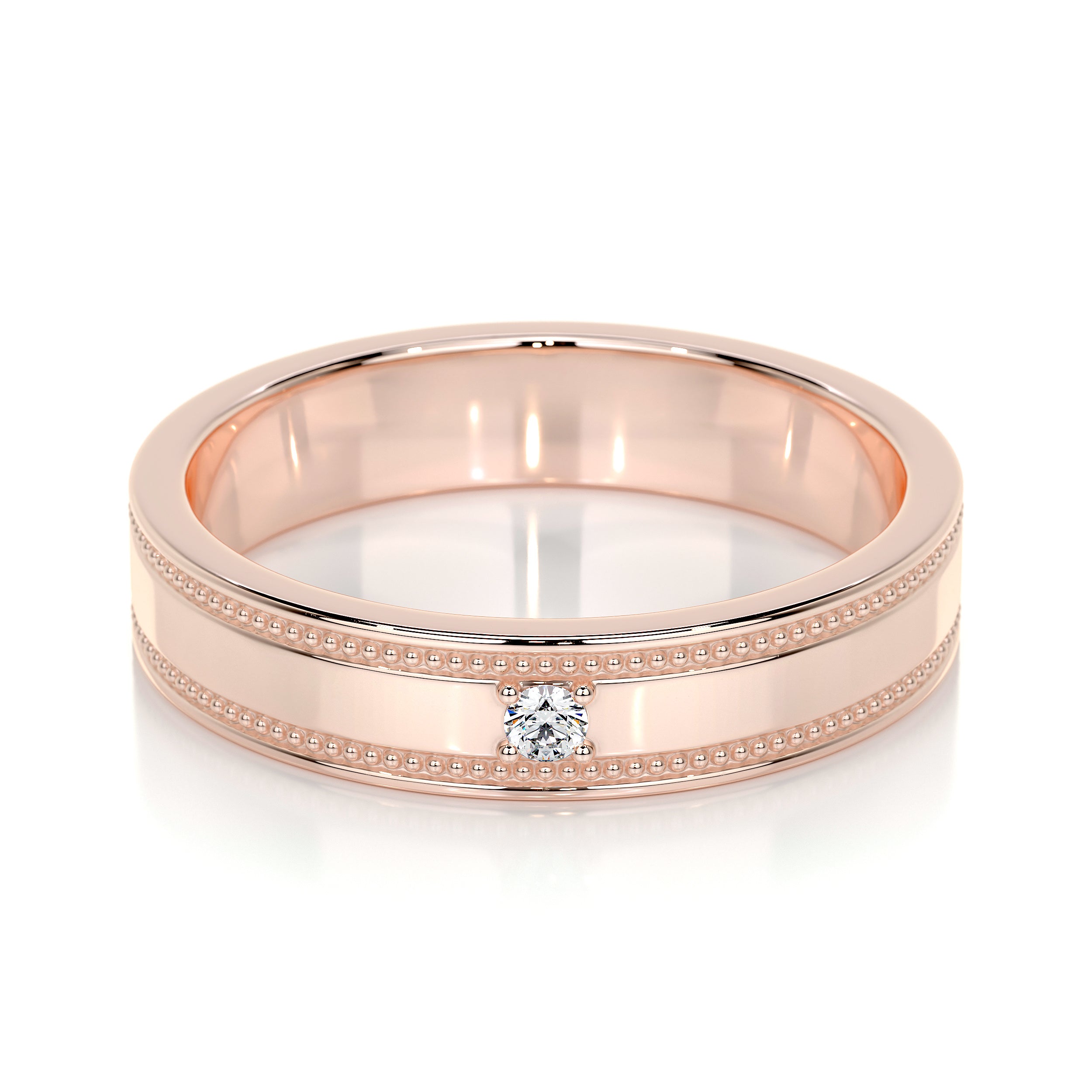 Sherry Lab Grown Diamond Wedding Ring (0.02 Carat) -14K Rose Gold、mySite、hinf8tx79