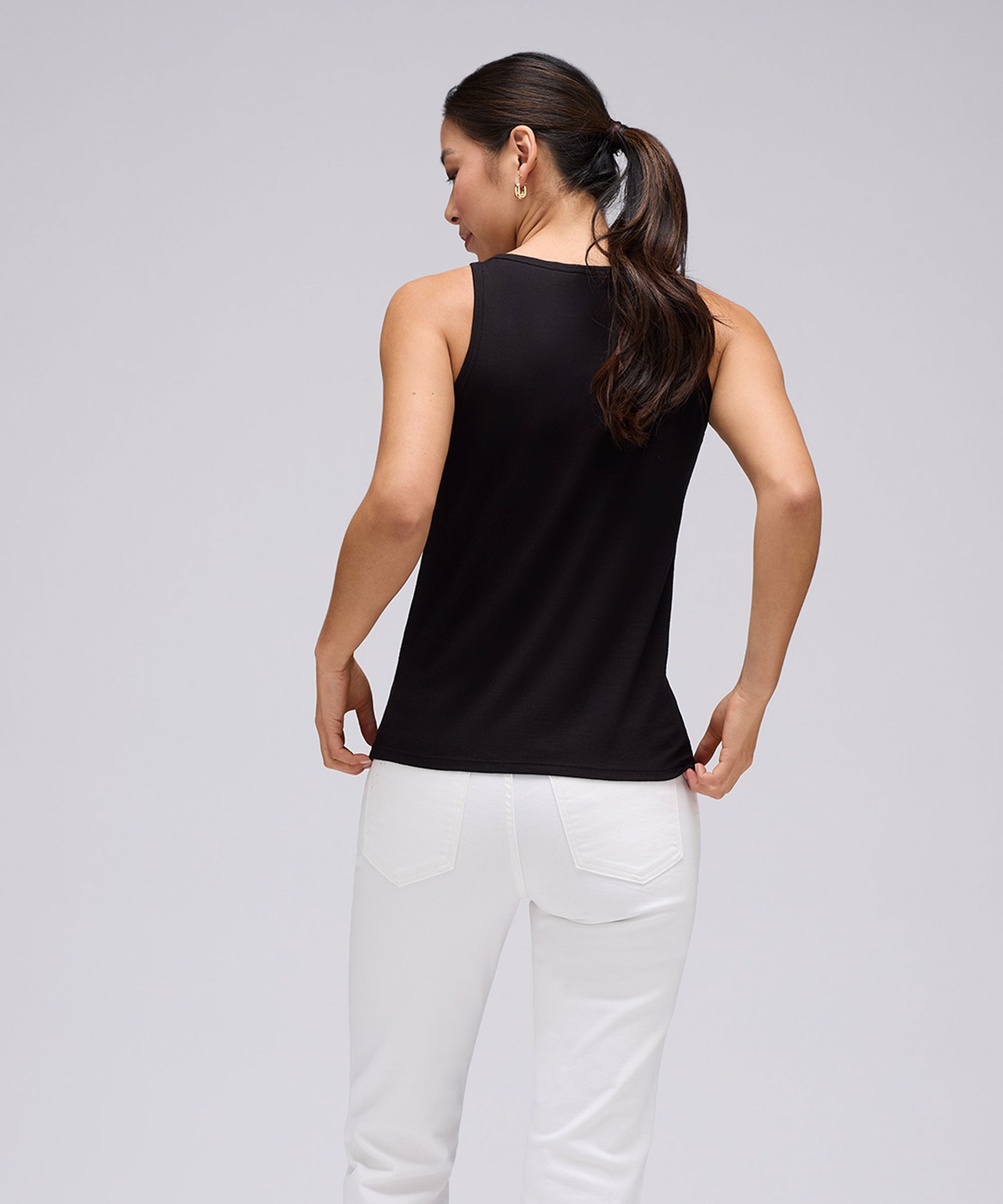 Women's Relaxed Merino V-Neck Tank、mySite、noshort