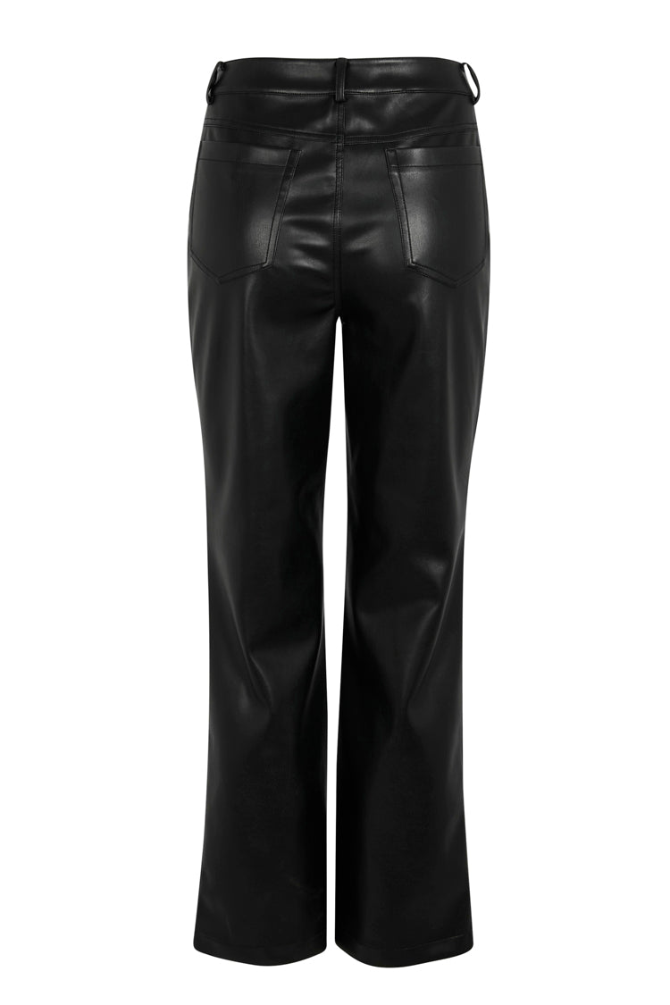 Black Vegan Leather Trousers、mySite、solidvoid