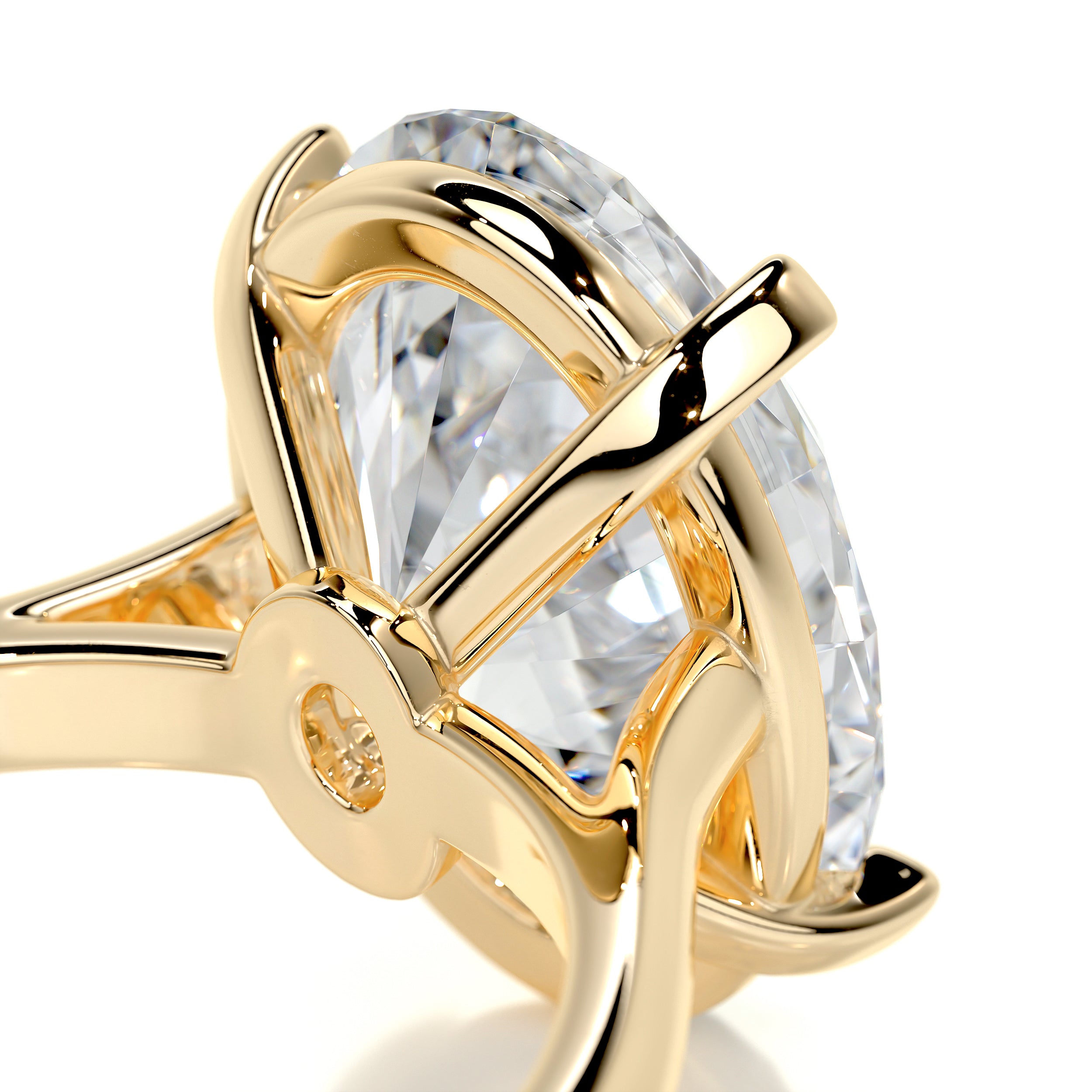 Ozi Moissanite Ring -18K Yellow Gold、mySite、hinf8tx79