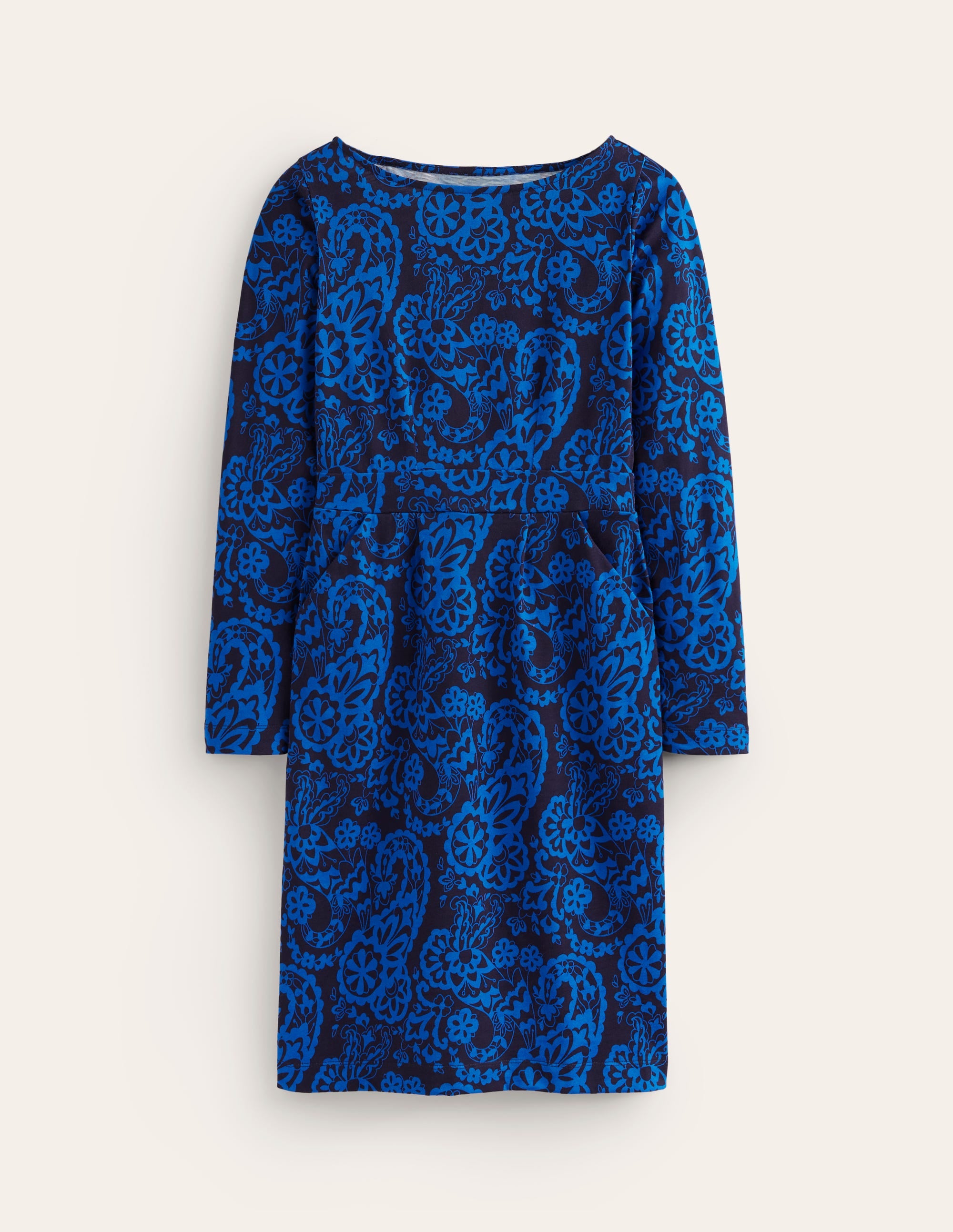  Florrie Long Sleeve Dress-Blue, Paisley Cascade、mySite、ashleygrahame