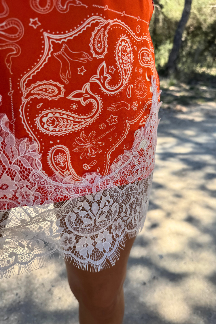 Red Bandana Lace Maeva Skirt、mySite、solidvoid