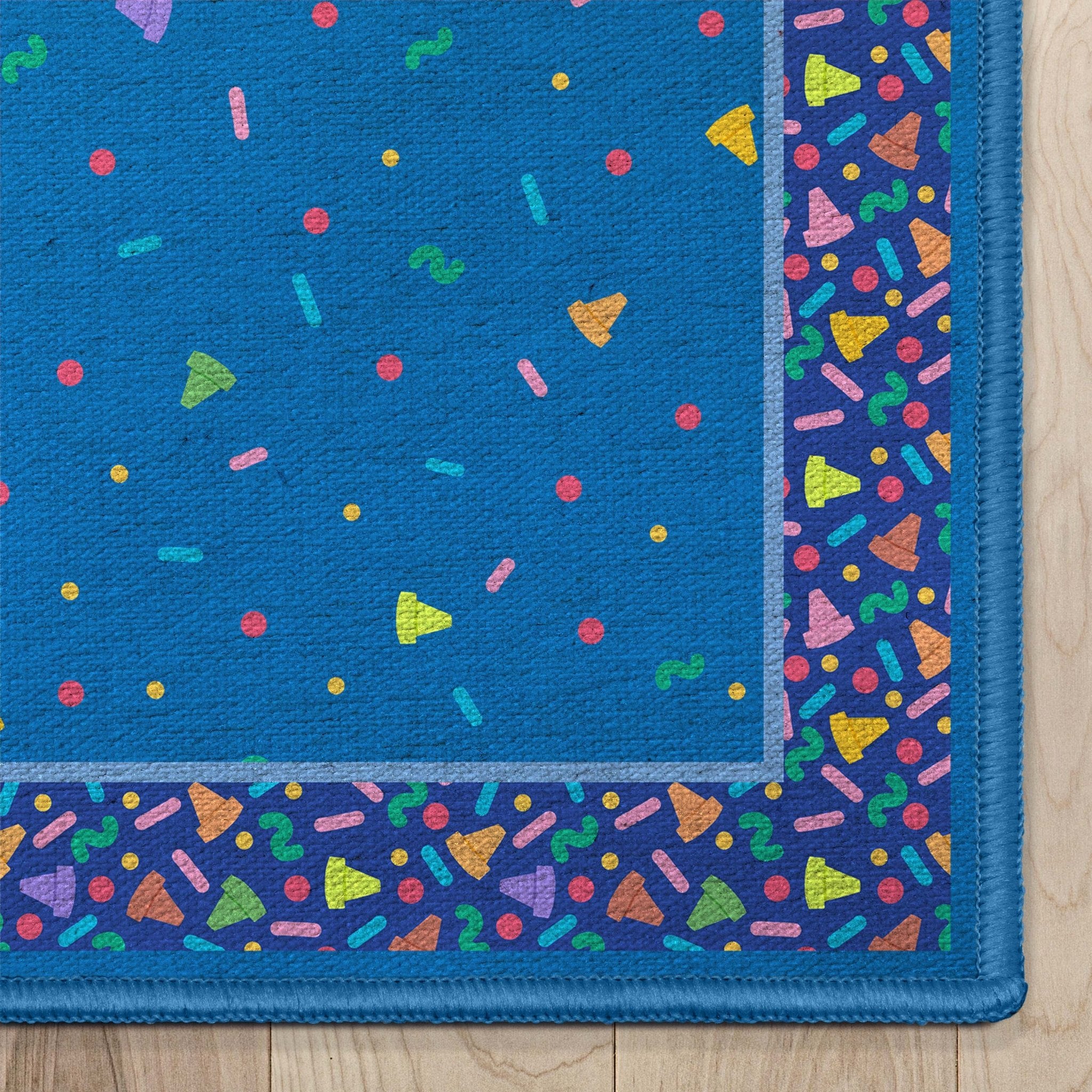 Crayola Confetti Blue Area Rug By Well Woven、mySite、gigharbornorthrealestate