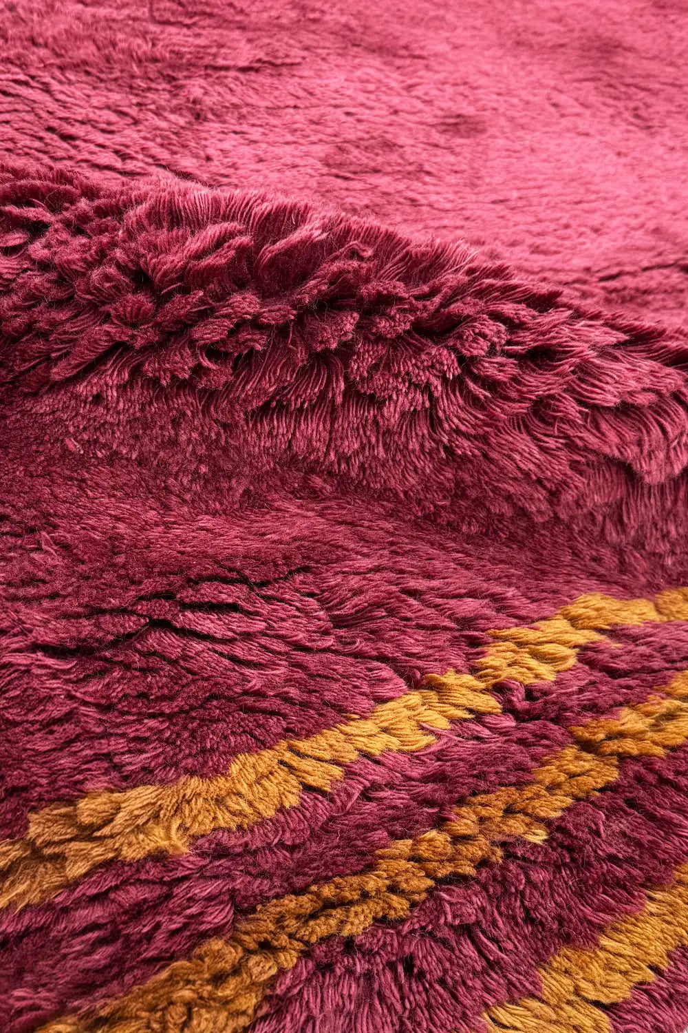 Orlo Burgundy and Gold Hand-Knotted Shag Wool Rug、mySite、gigharbornorthrealestate