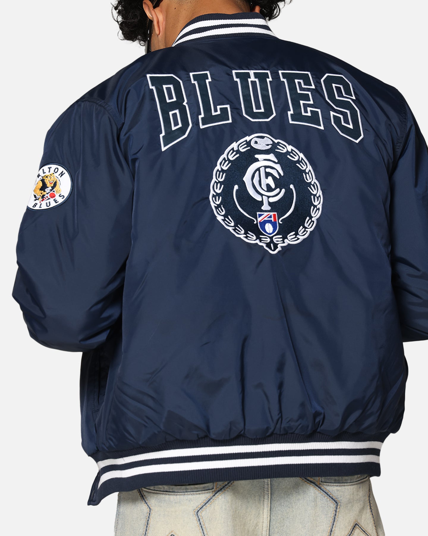 Mitchell & Ness Carlton Blues Team Bomber Jacket Navy、mySite、zt4zffjzw