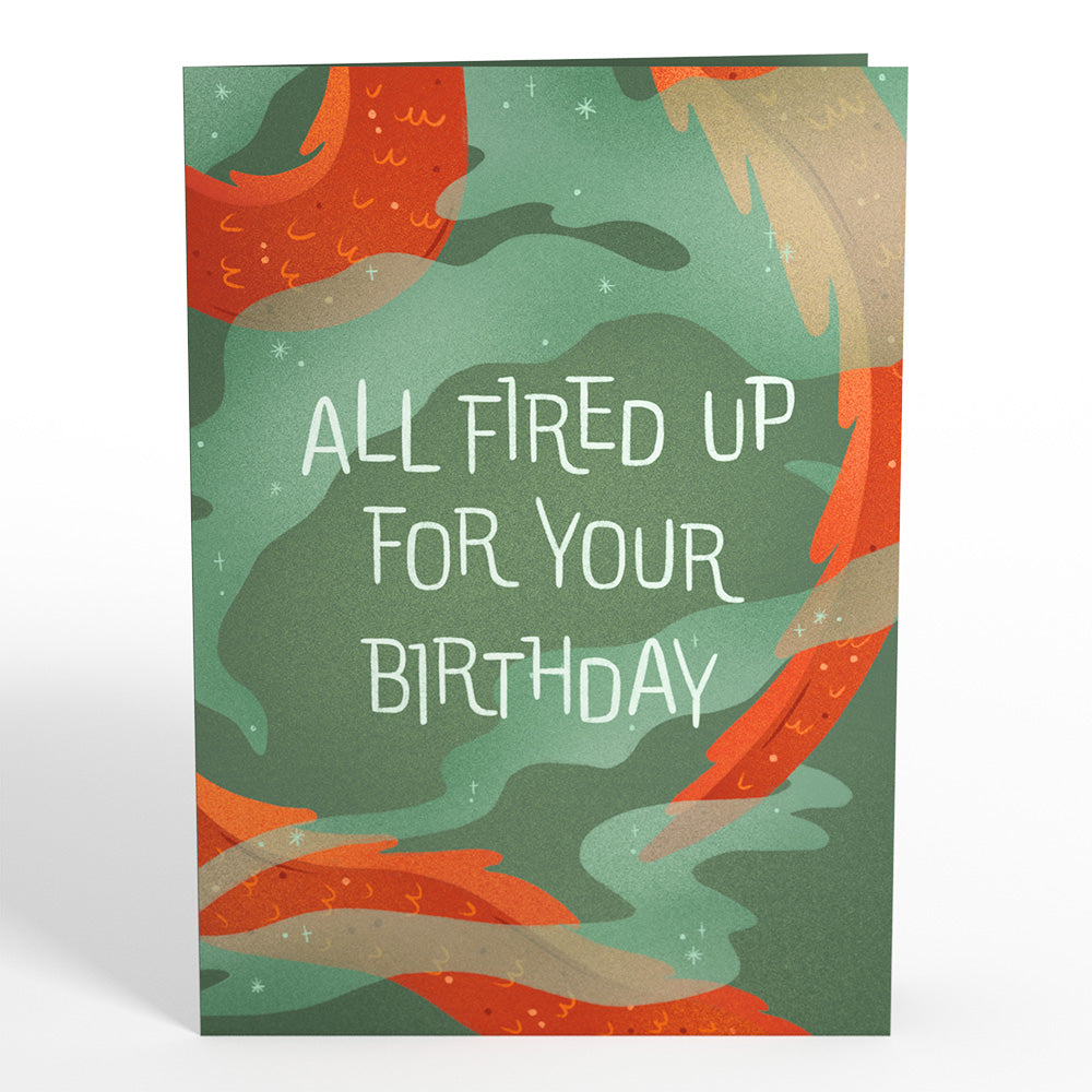 Fired Up for Your Birthday Dragon Pop-Up Card、mySite、solidvoid