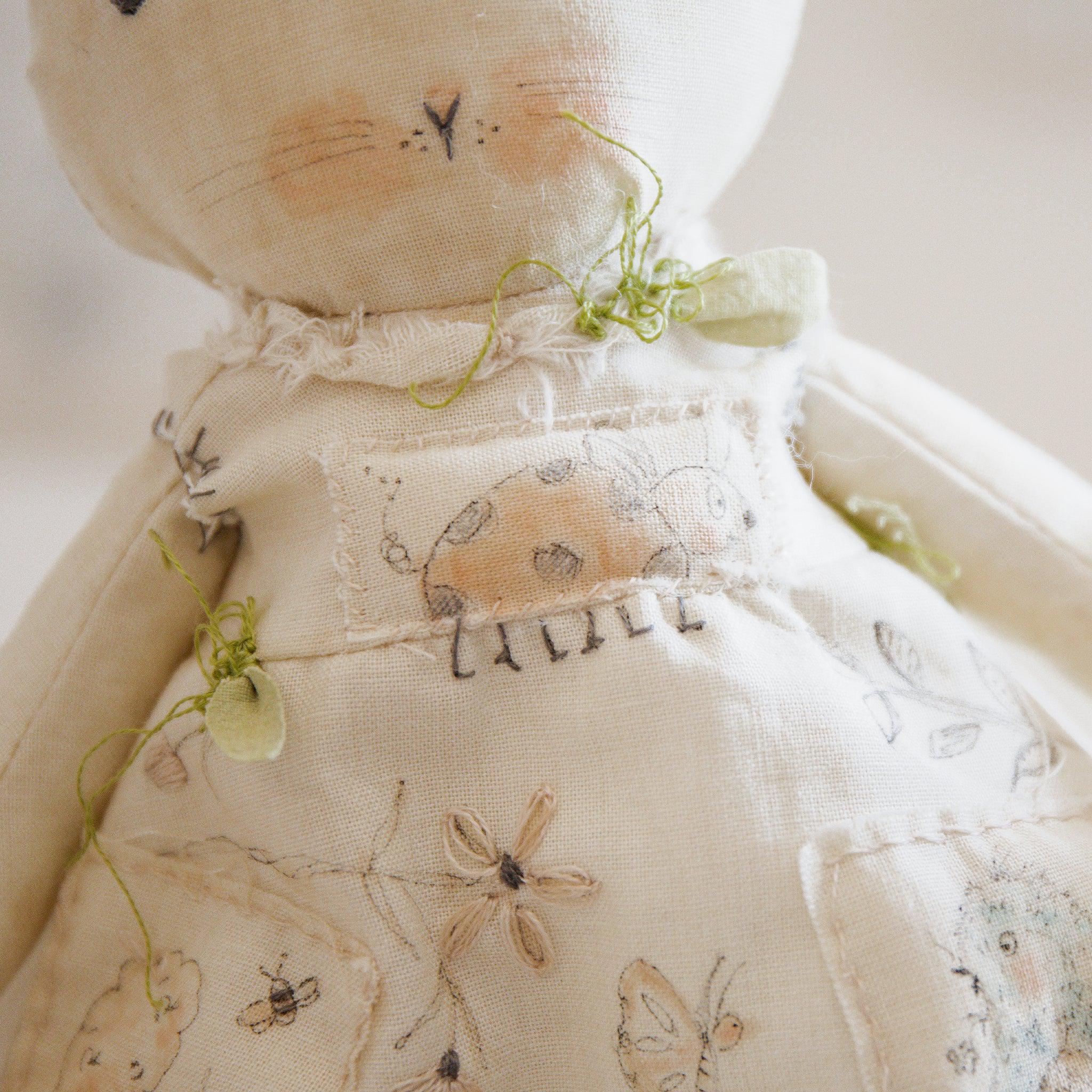 RETIRED - Hutch Studio Original - Greta Garden - Hand-Crafted Cotton Bunny、mySite、g9winljtr