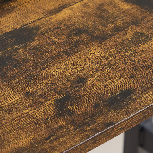 Dining Table Set, Bar Table with 2 Dining Benches, Kitchen Table Counter with Chairs, Industrial for Kitchen Breakfast Table, Living Room, Party Room, Grey and Black,43.3″L x 23.6″W x 29.9″H、、casual