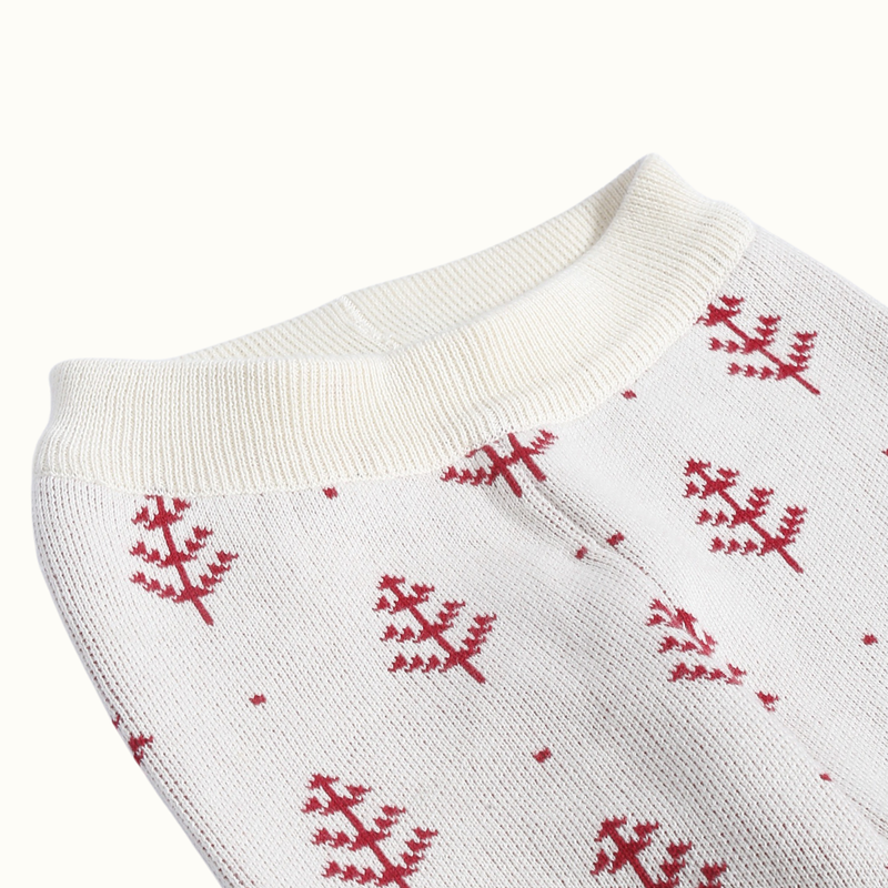 Cotton Jacquard Sweater, Lower & Cap Set | Hearth Warming Bear Printed | Blue & Pink | Set of 3、mySite、camillekostekn