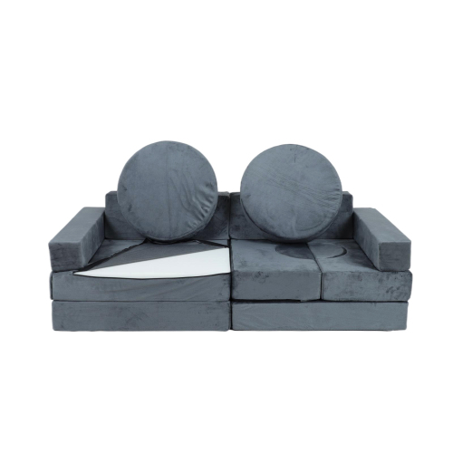 14pcs Kids Sofa Modular Play Couch,Child Sectional Sofa to Boost Creativity,Boys and Girls DIY Creativing Playroom Couch Furniture for Toddlers Conertible Foam and Floor Cushion,Gray、、casual