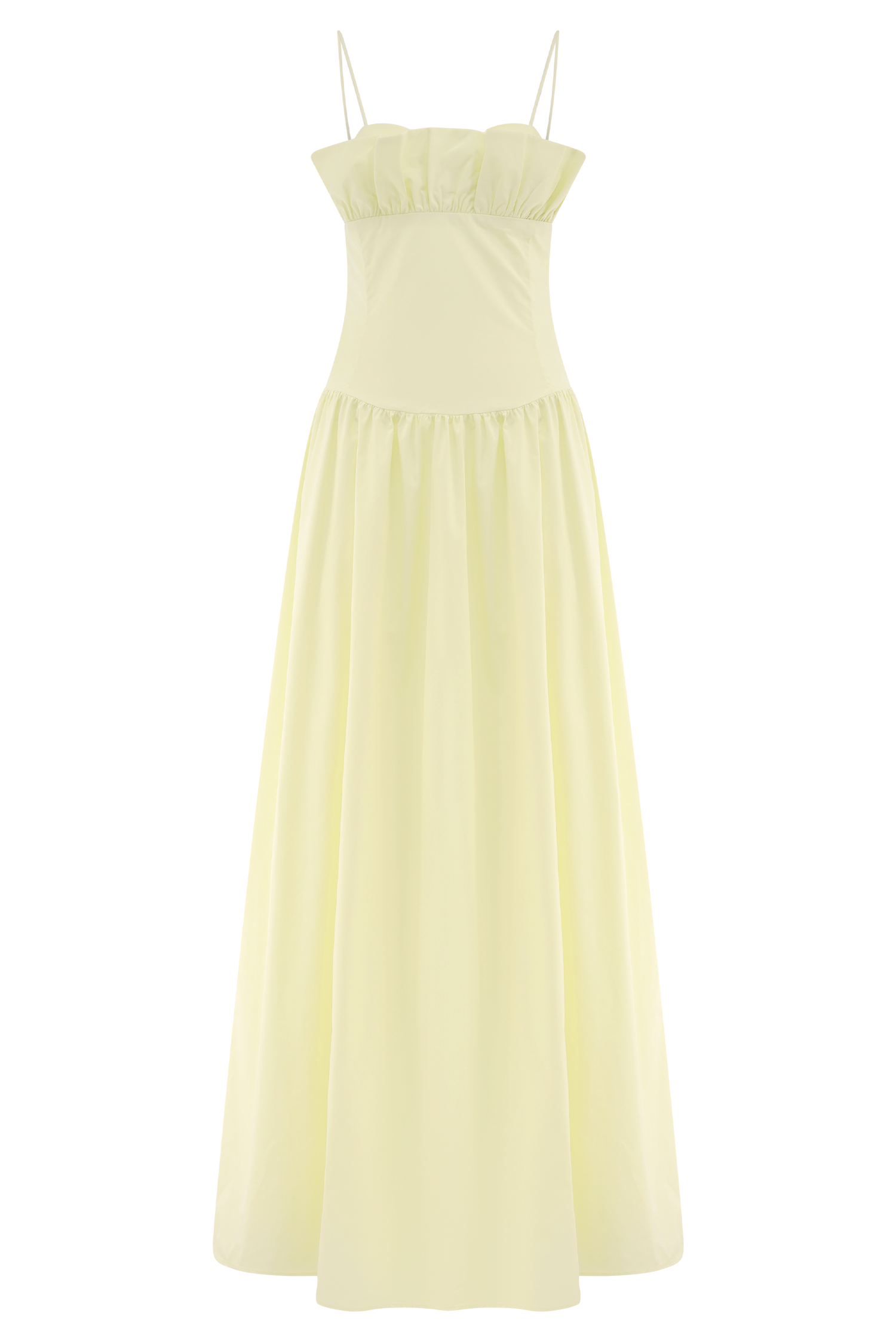 Janis Cotton Frill Maxi Dress - Lemon、mySite、solidvoid
