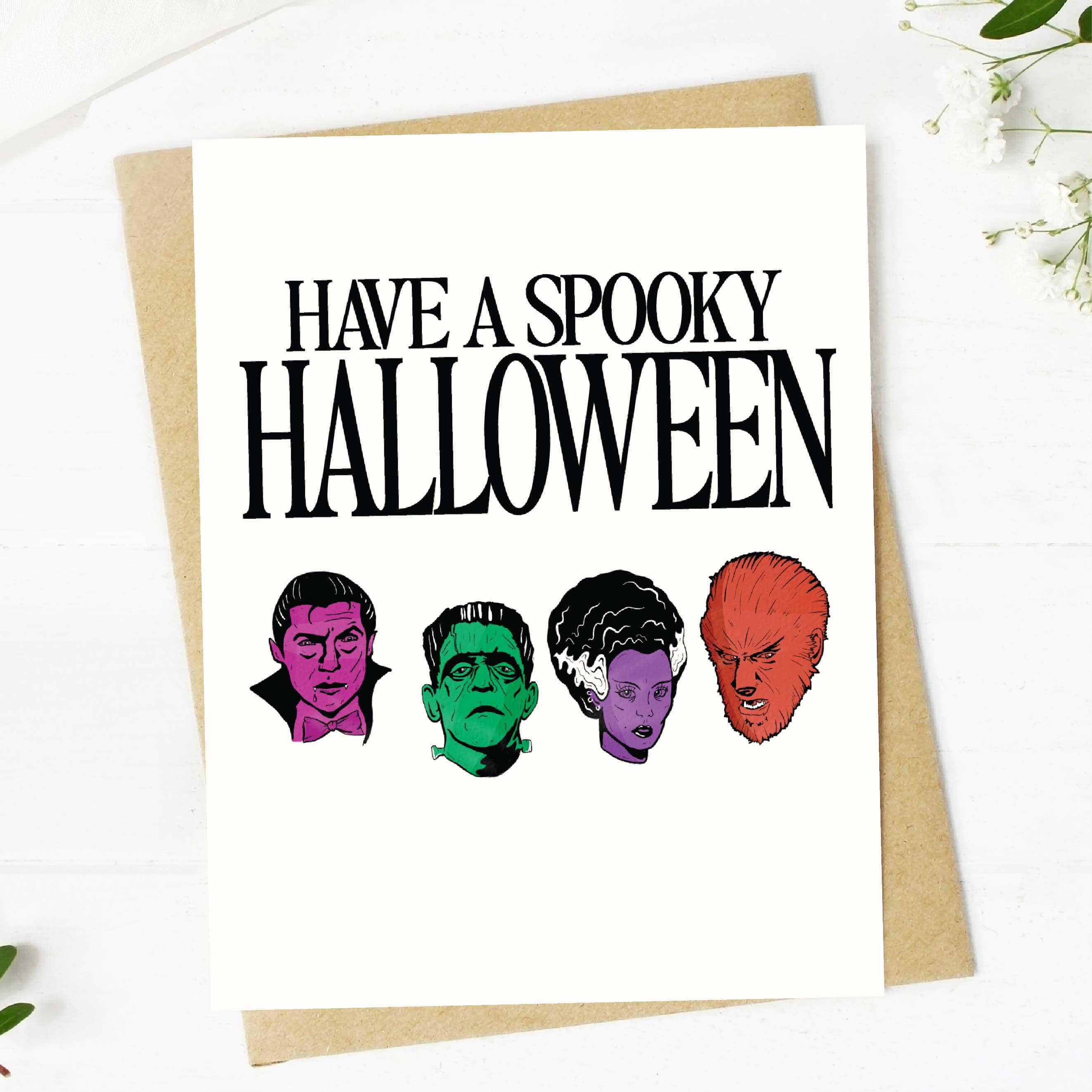  Have A Spooky Halloween Classic Monsters Card、mySite、ghnorth