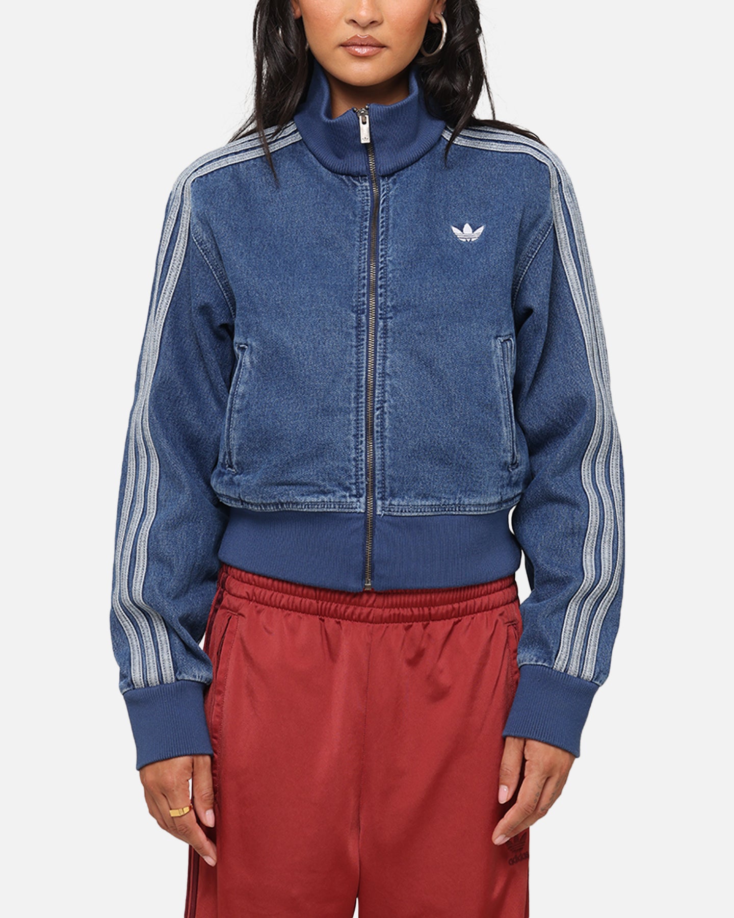Adidas Women's Denim Track Jacket Indigo Denim、mySite、zt4zffjzw