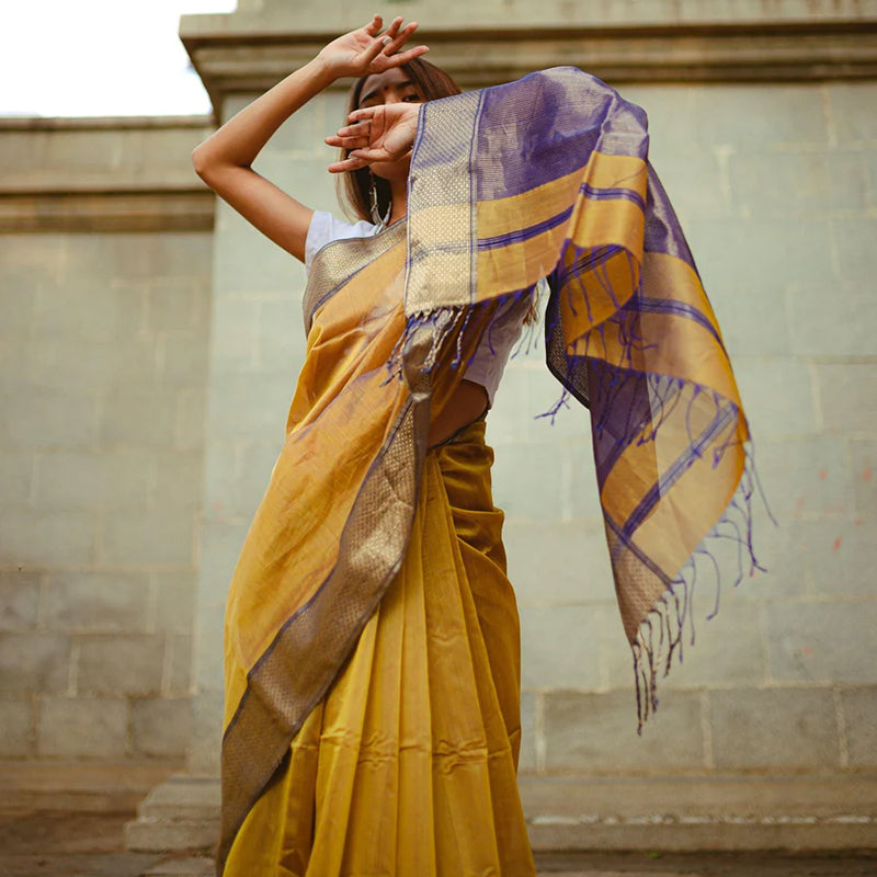 Maheshwari Cotton Silk Saree | Gold、mySite、camillekostekn