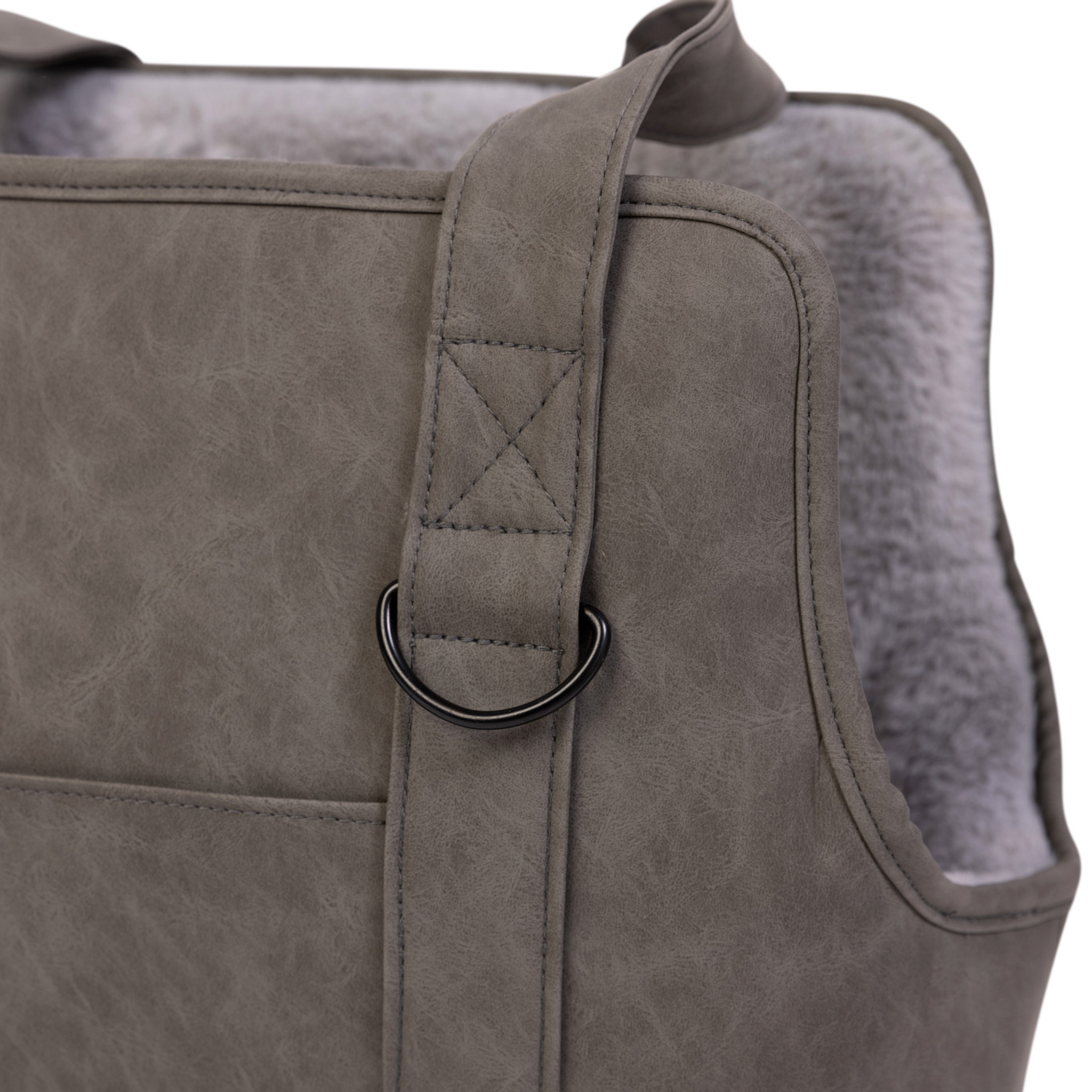 PupTote™ 3-in-1 Faux Leather Dog Carrier Bag 2.0 - Slate Grey、mySite、solidvoid