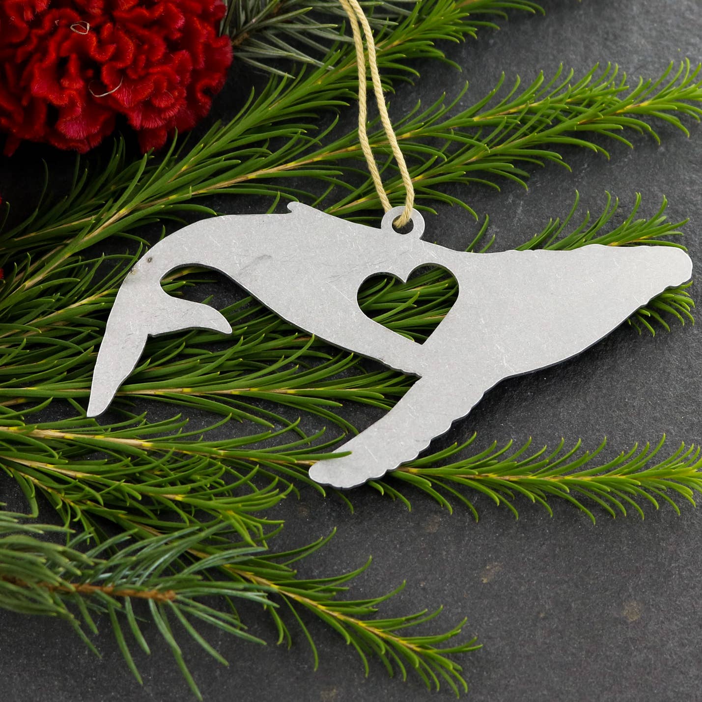 Whale Ocean Animal Metal Holiday Gift Christmas Ornaments *、mySite、g9winljtr