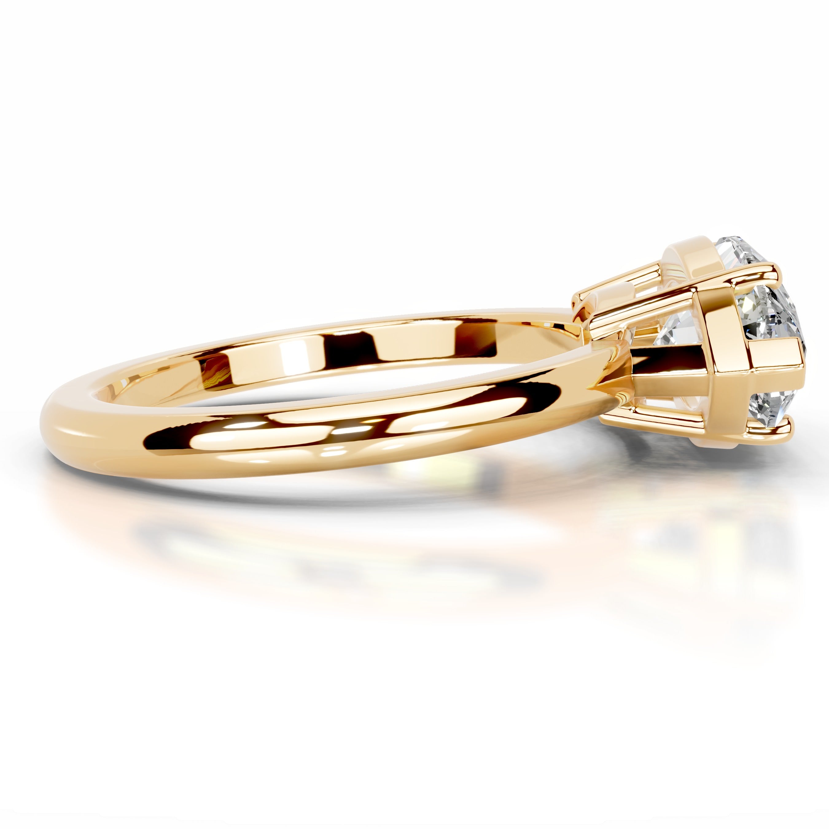 Miriam Moissanite Ring - 18K Yellow Gold、mySite、hinf8tx79