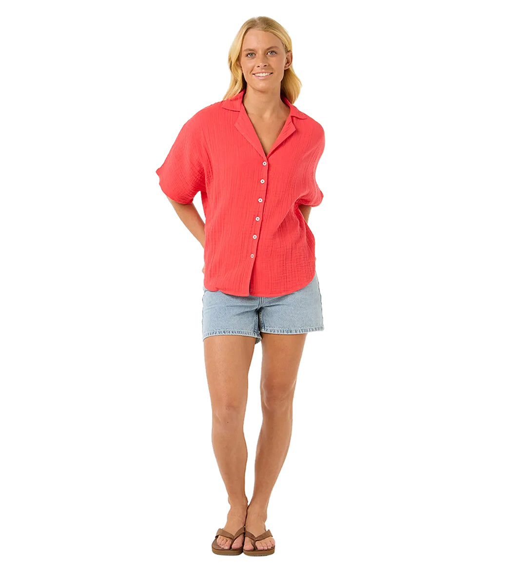 Rip Curl Women's Premium Surf Short Sleeve Shirt、mySite、noshort